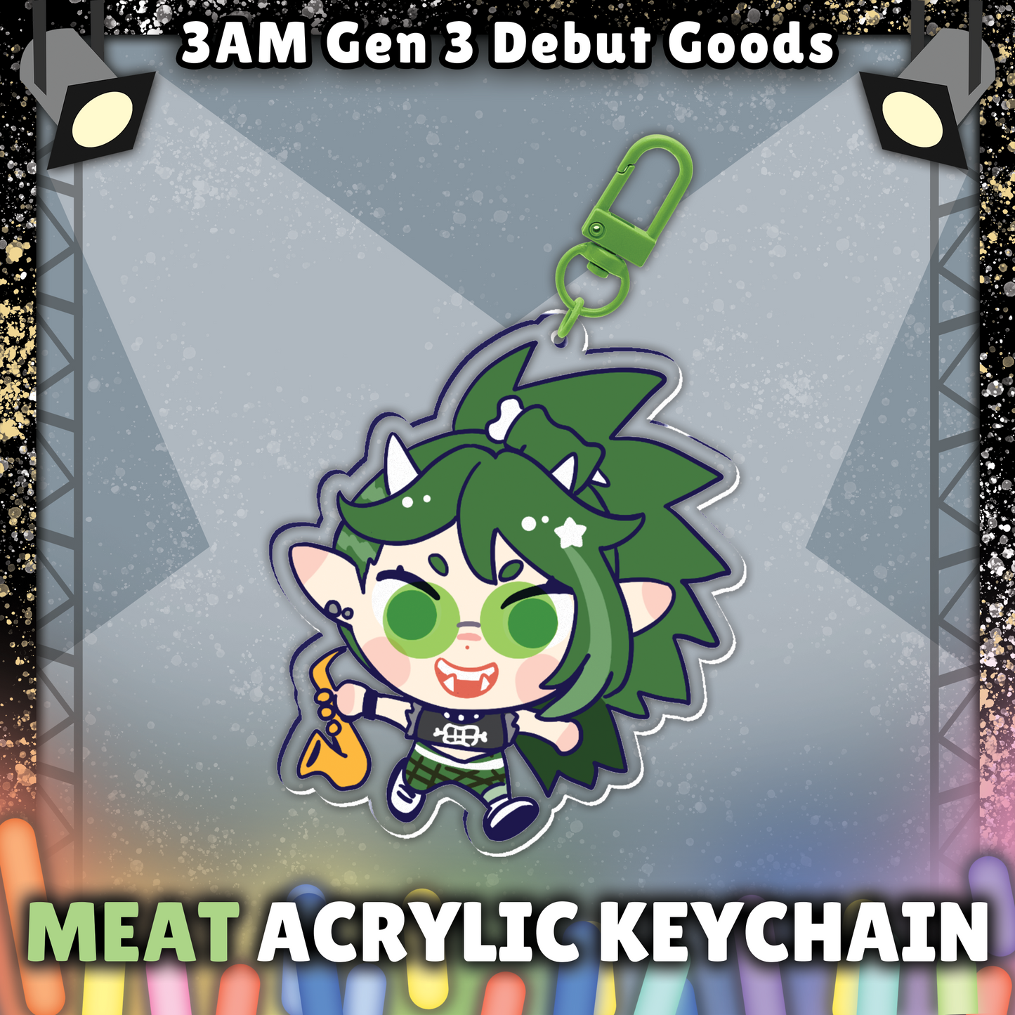 3 AM : RockStar Meat Chibbers Keychain