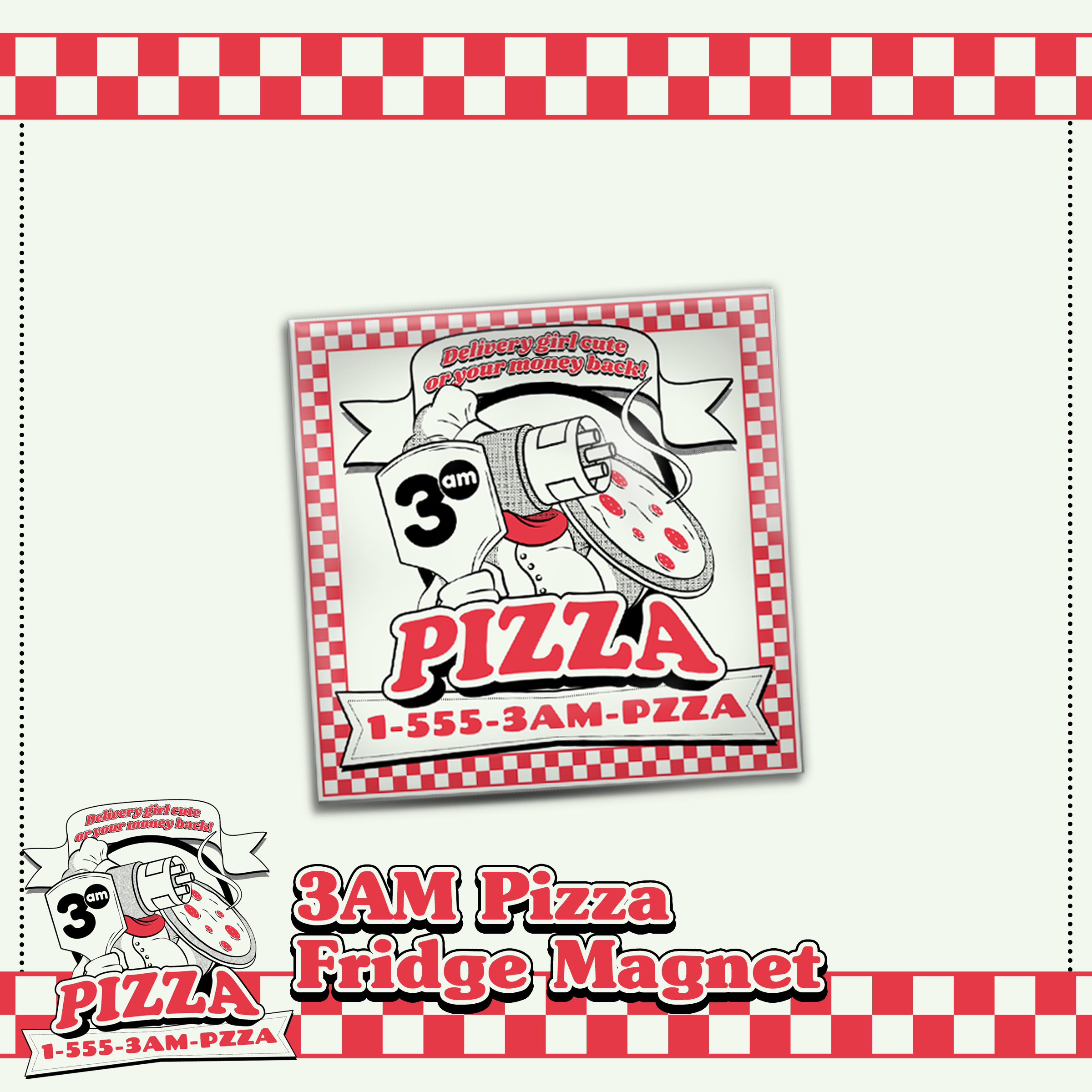 3AM : Pizza Fridge Magnet – Kawa Entertainment