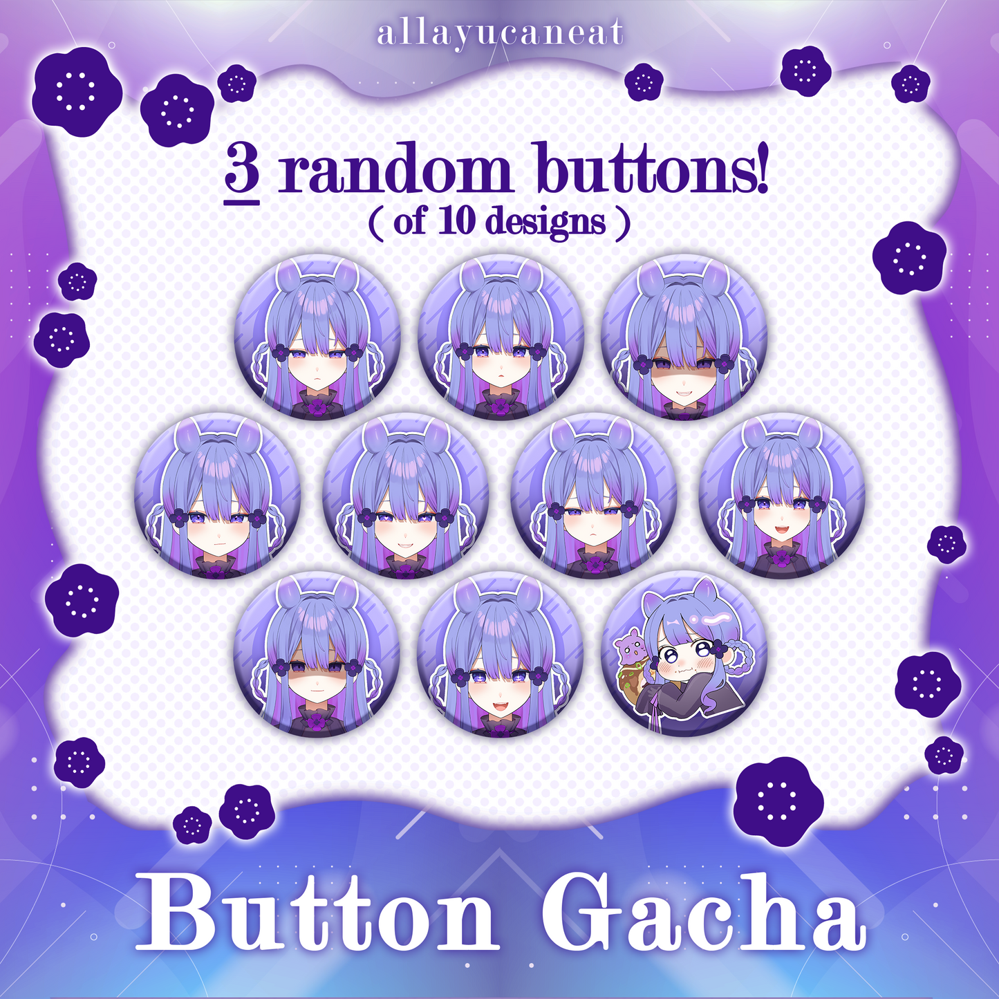 Ayu : Gacha Button Set