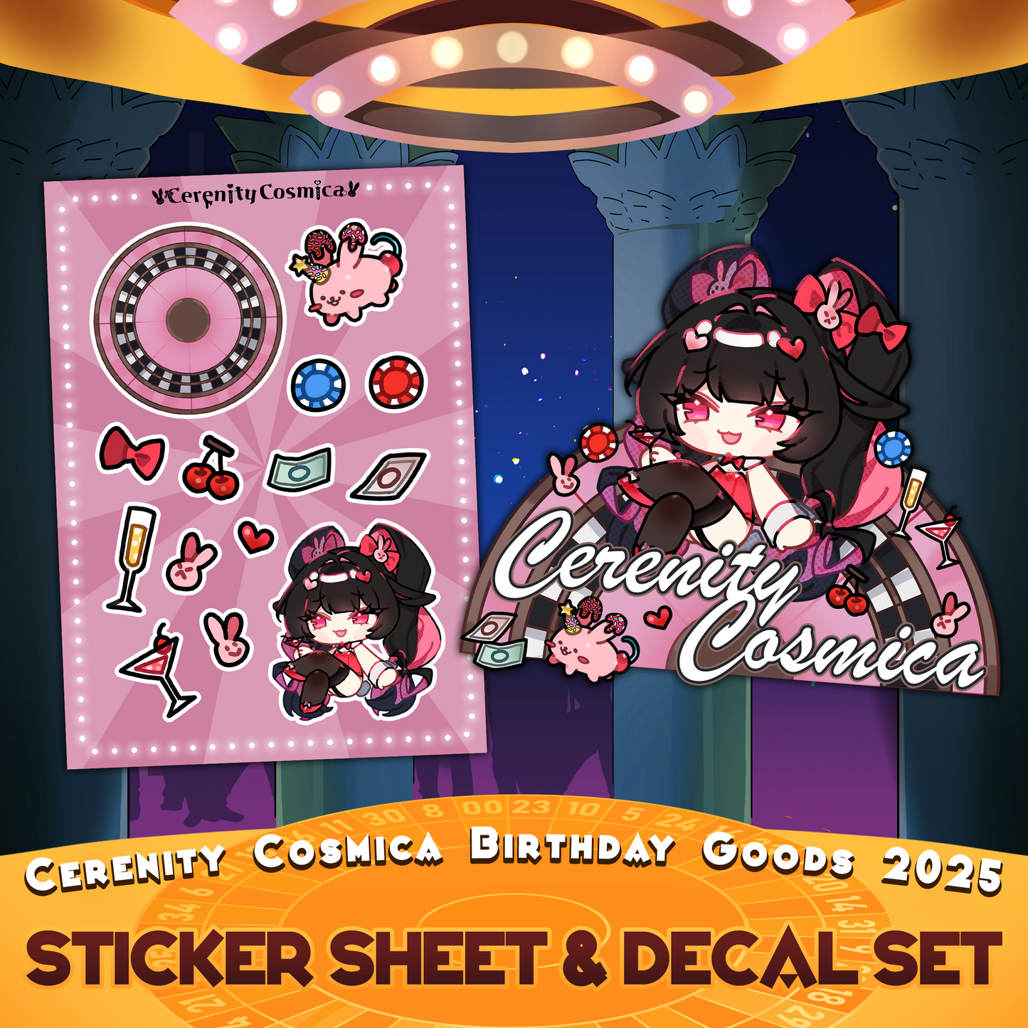 Cerenity Cosmica : Sticker Sheet & Decal Set