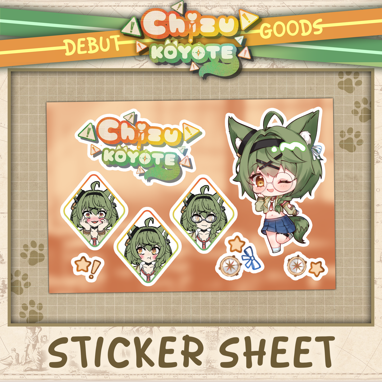 Chizu Koyote : Sticker Sheet