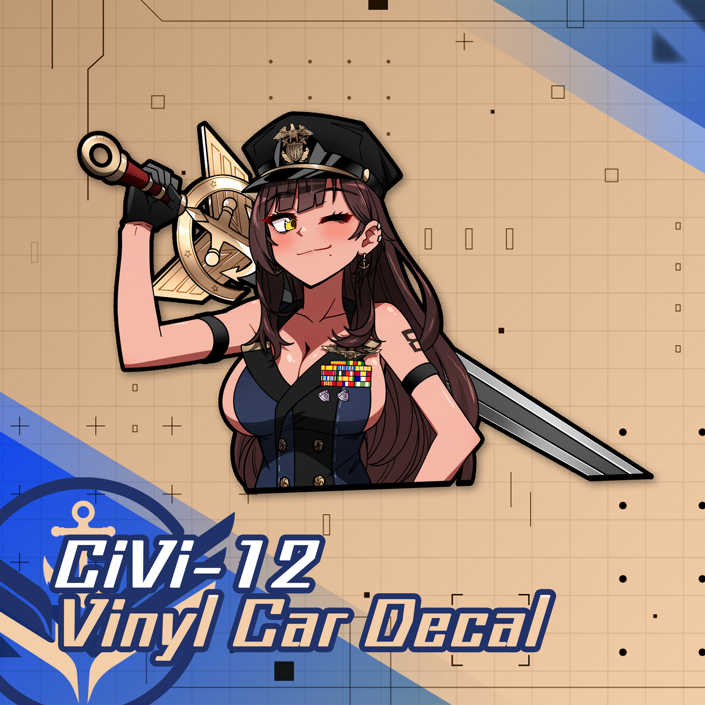 VFleet Project : CiVi-12 Car Decal Sticker