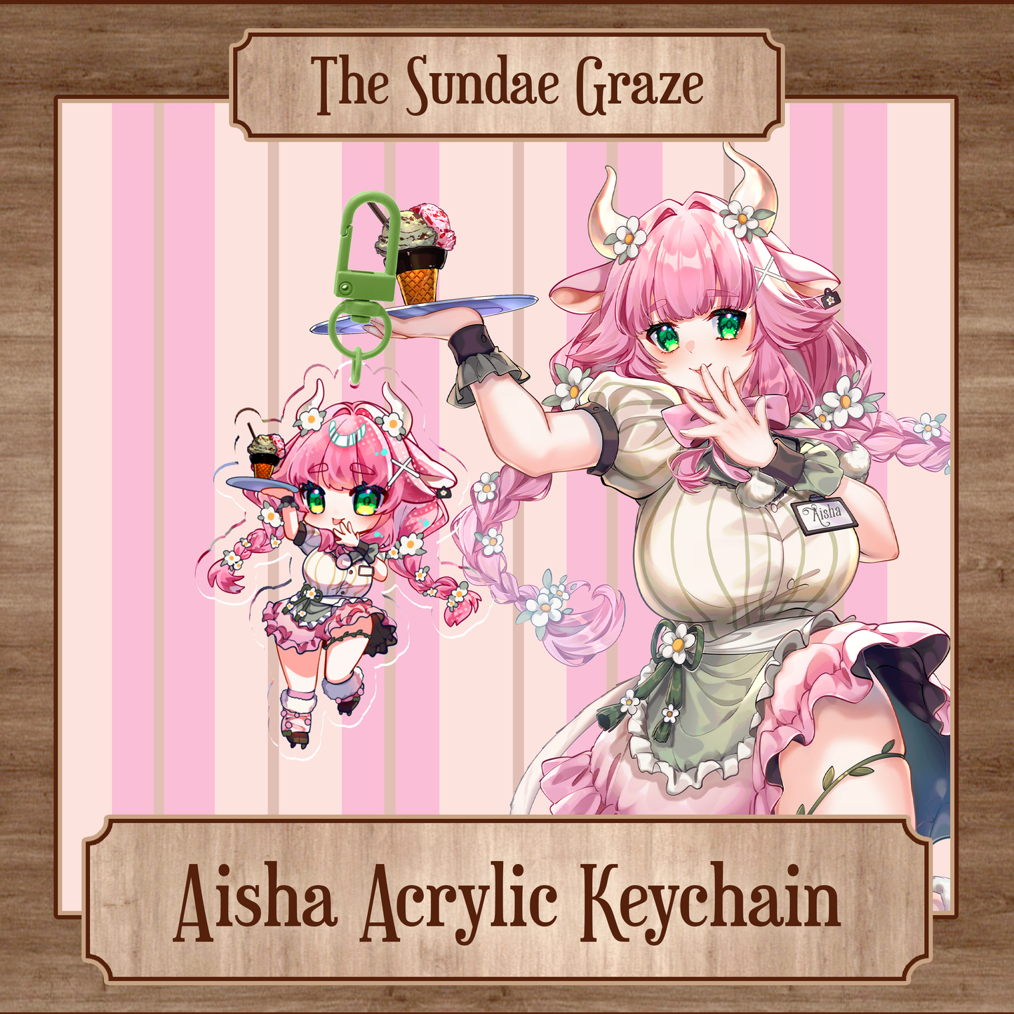 Aisha Ushimaru : Sundae Graze Keychain