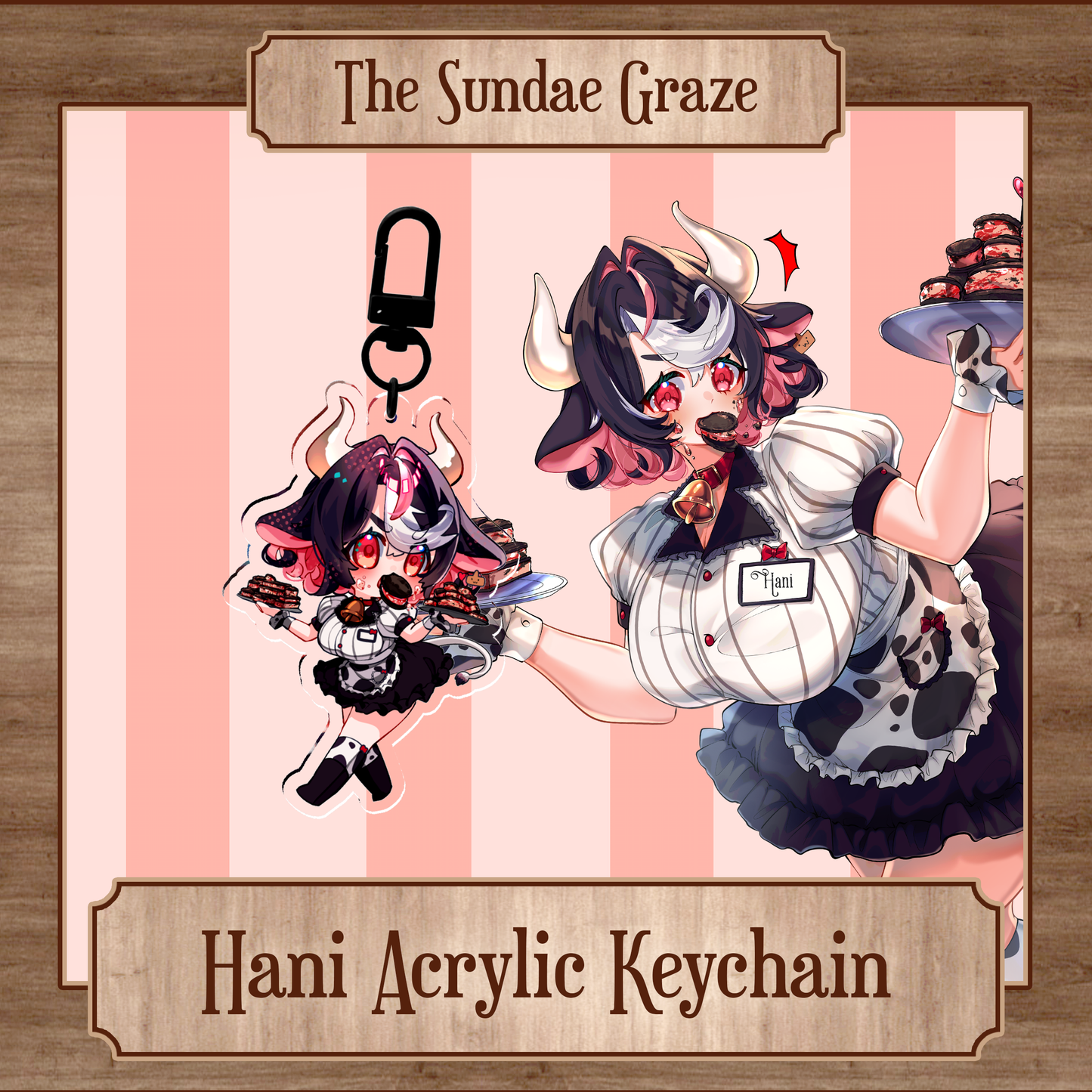 Hani Hanwoo : Sundae Graze Keychain