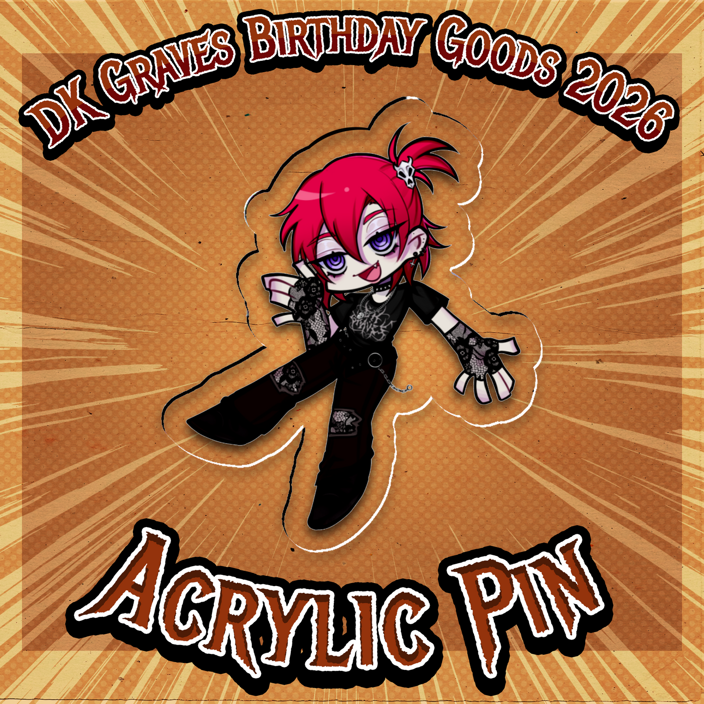 D.K Graves : Acrylic Pin