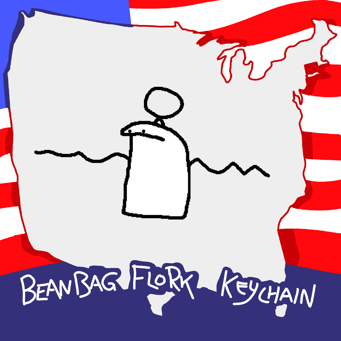 florkofcows : Beanbag Flork Keychain