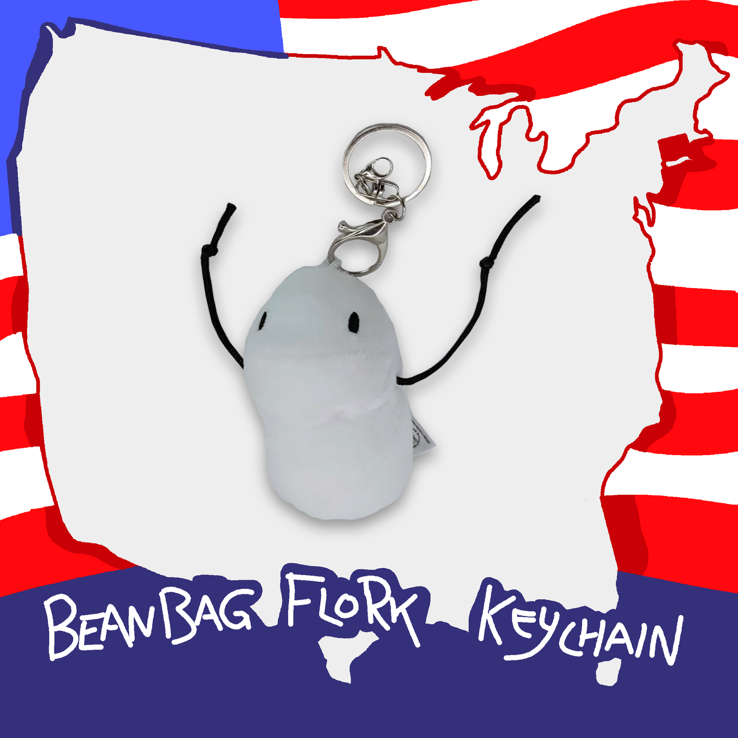 florkofcows : Beanbag Flork Keychain