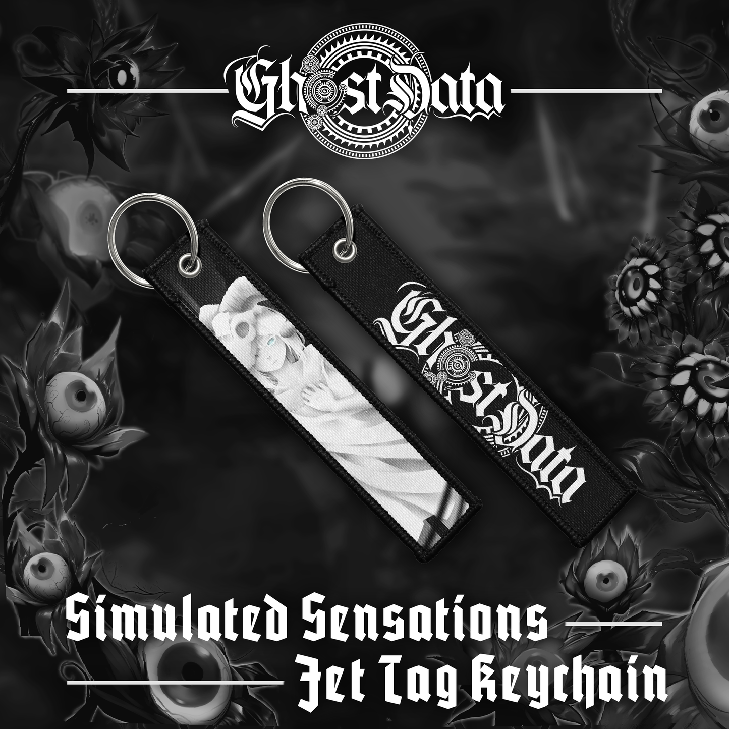 GHOST DATA : Simulated Sensations Jet Tag Keychain
