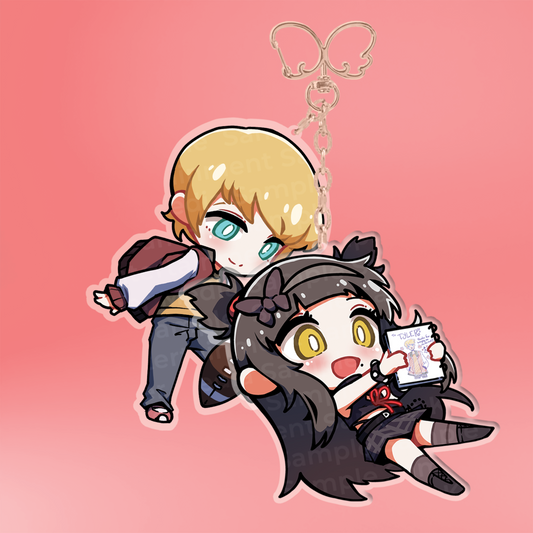Goth Girl and The Jock : Acrylic Linking Keychain