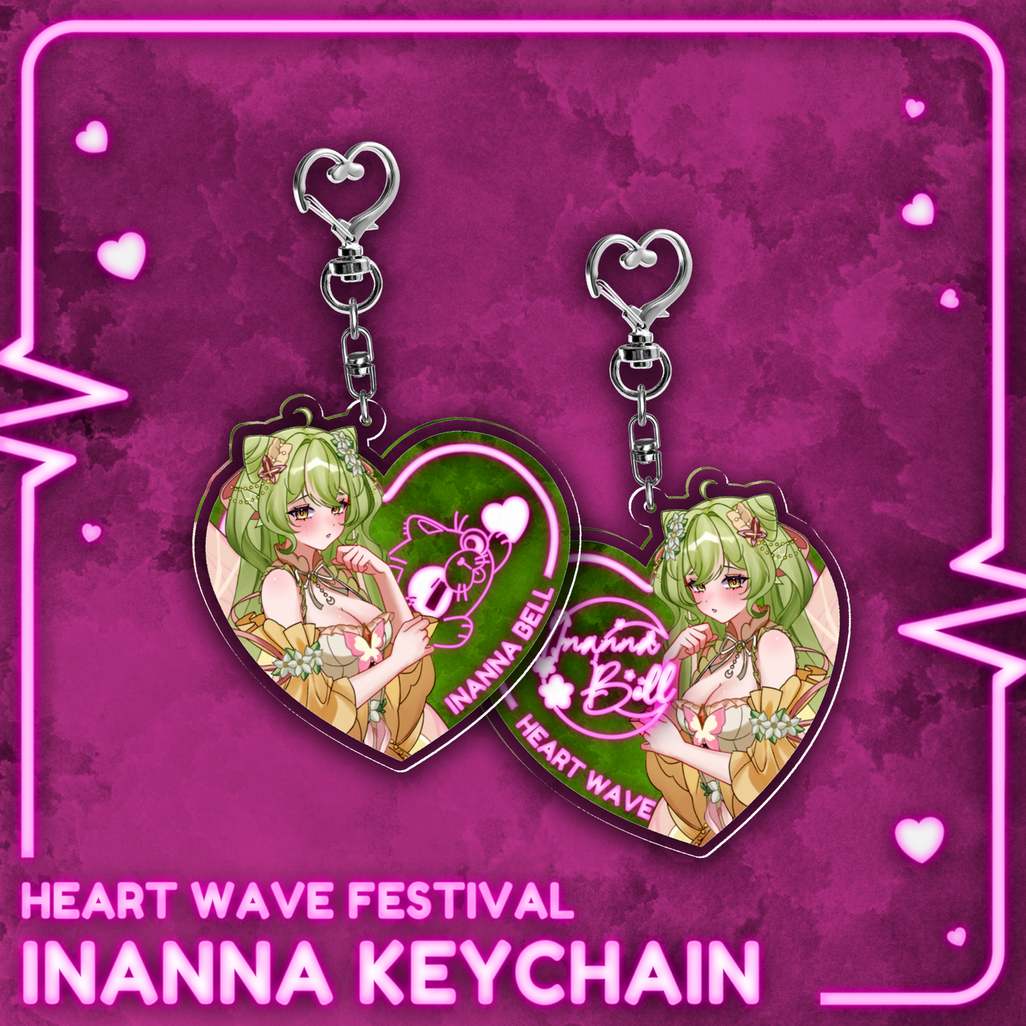 Inanna Bell : HeartWAVE Keychain