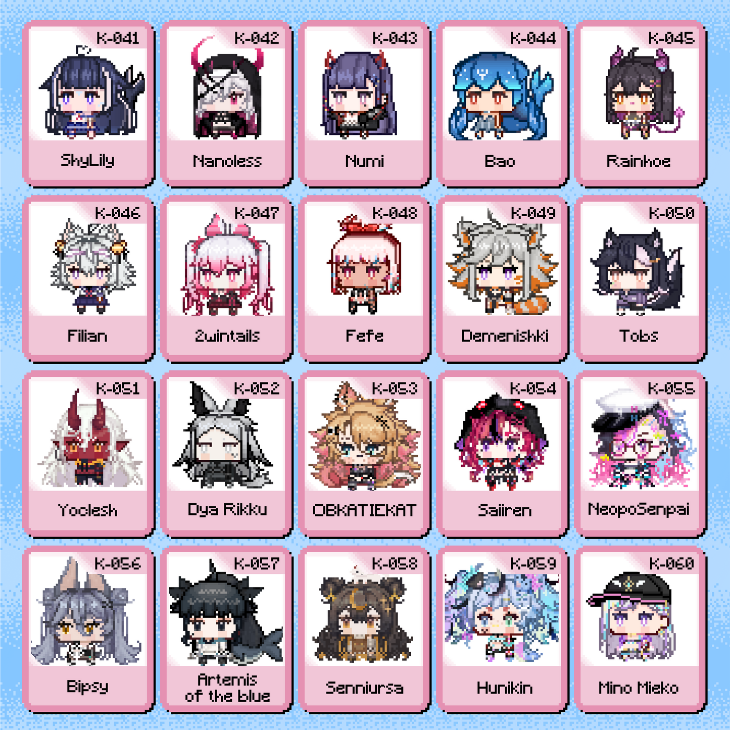 Indies : Little Pixel Keychains Set 3