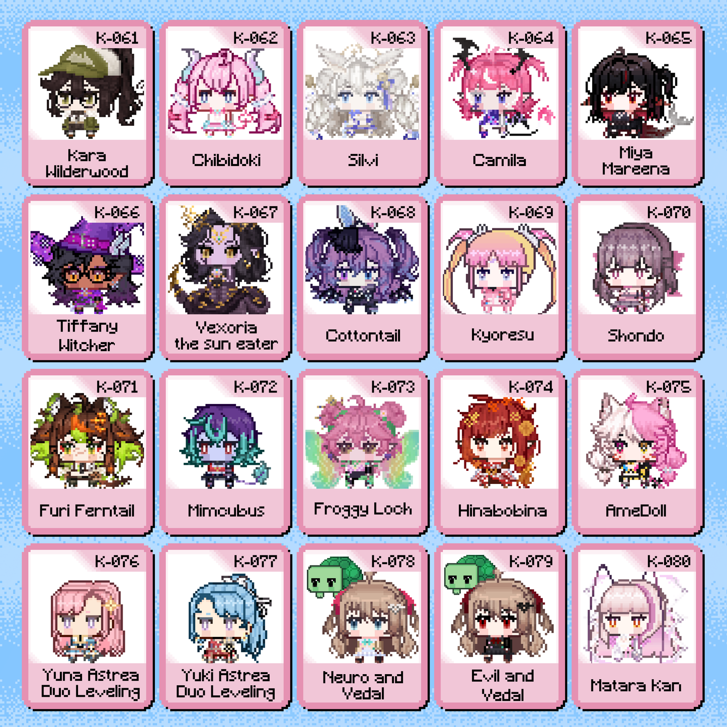 Indies : Little Pixel Keychains Set 4