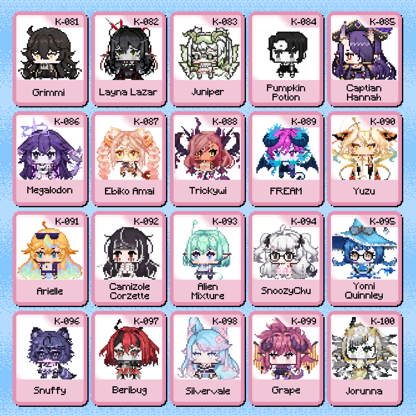 Indies : Little Pixel Keychains Set 6