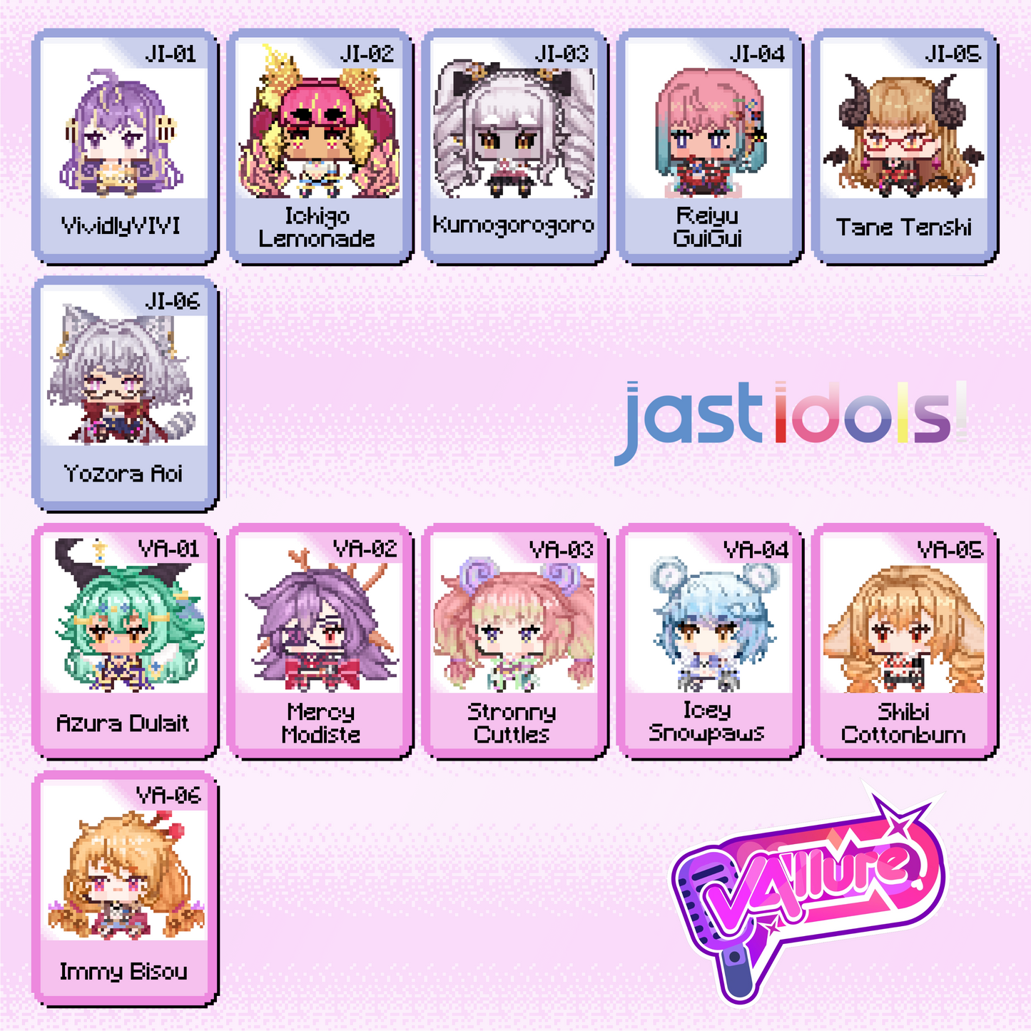 Indies : Little Pixel Keychains Set 7