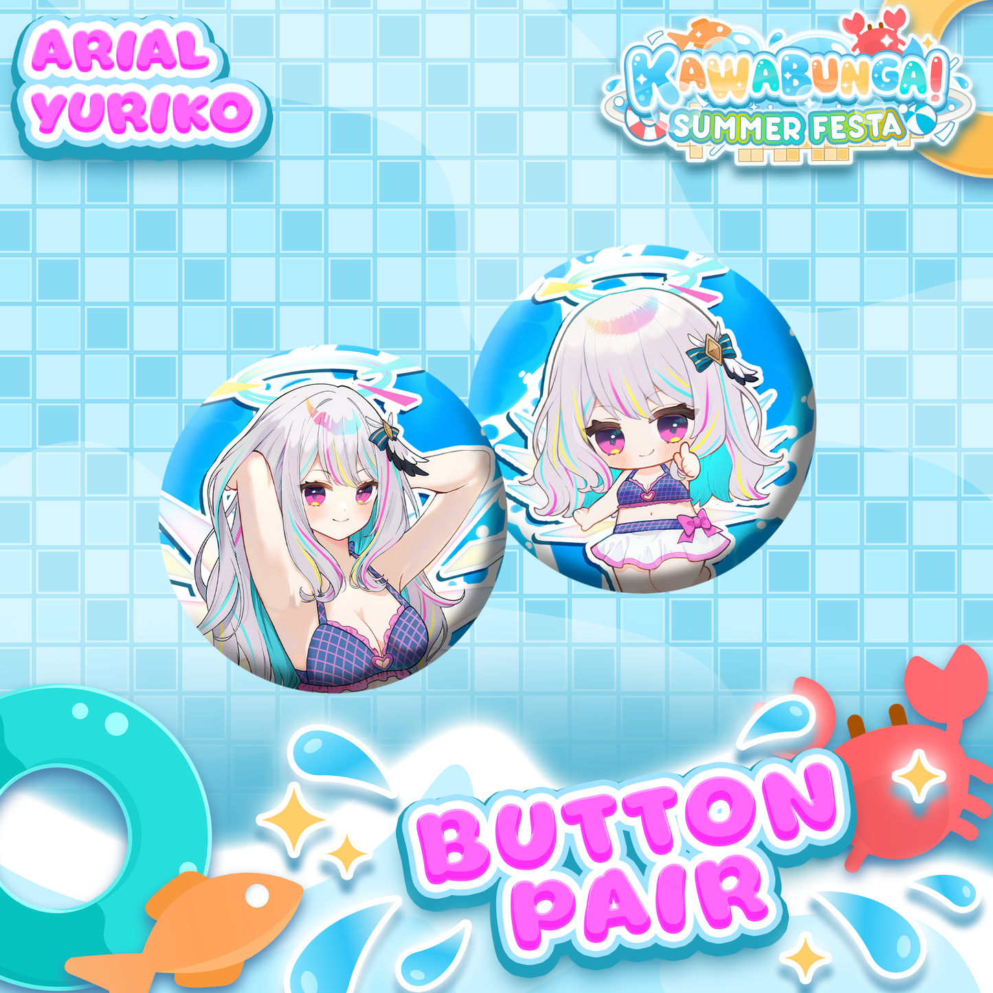Arial Yuriko : Button Pair