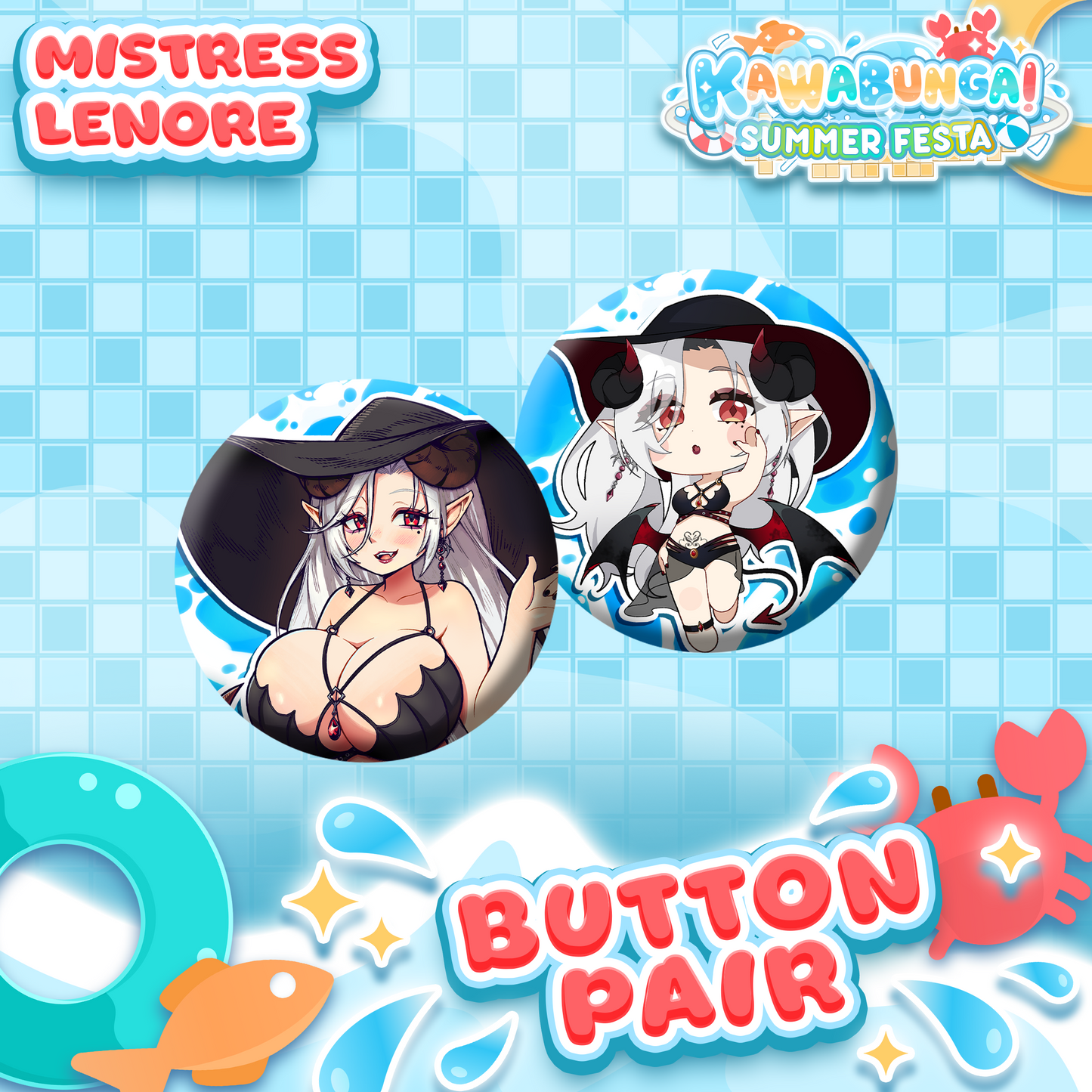 Mistress Lenore : Button Pair