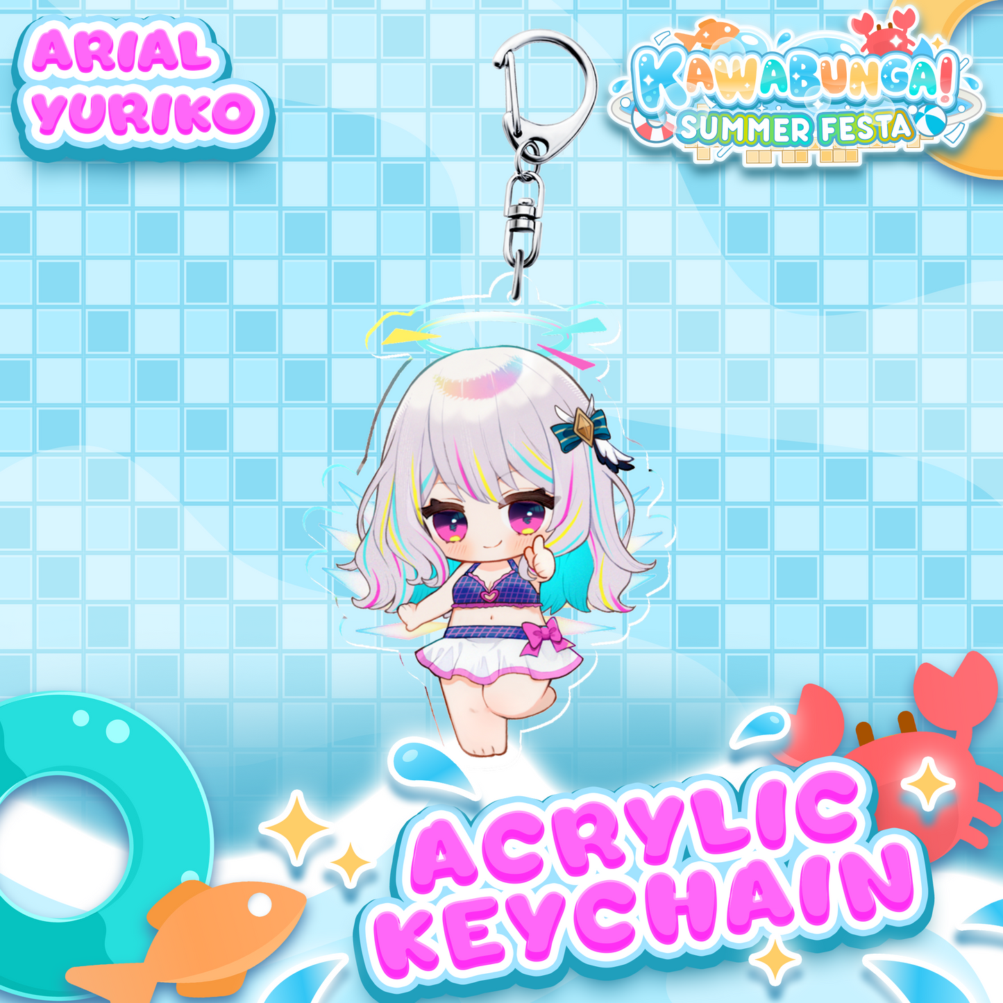 Arial Yuriko : Kawabunga Keychain