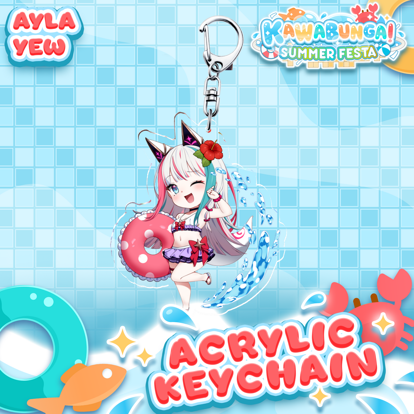 Ayla Yew : Kawabunga Keychain