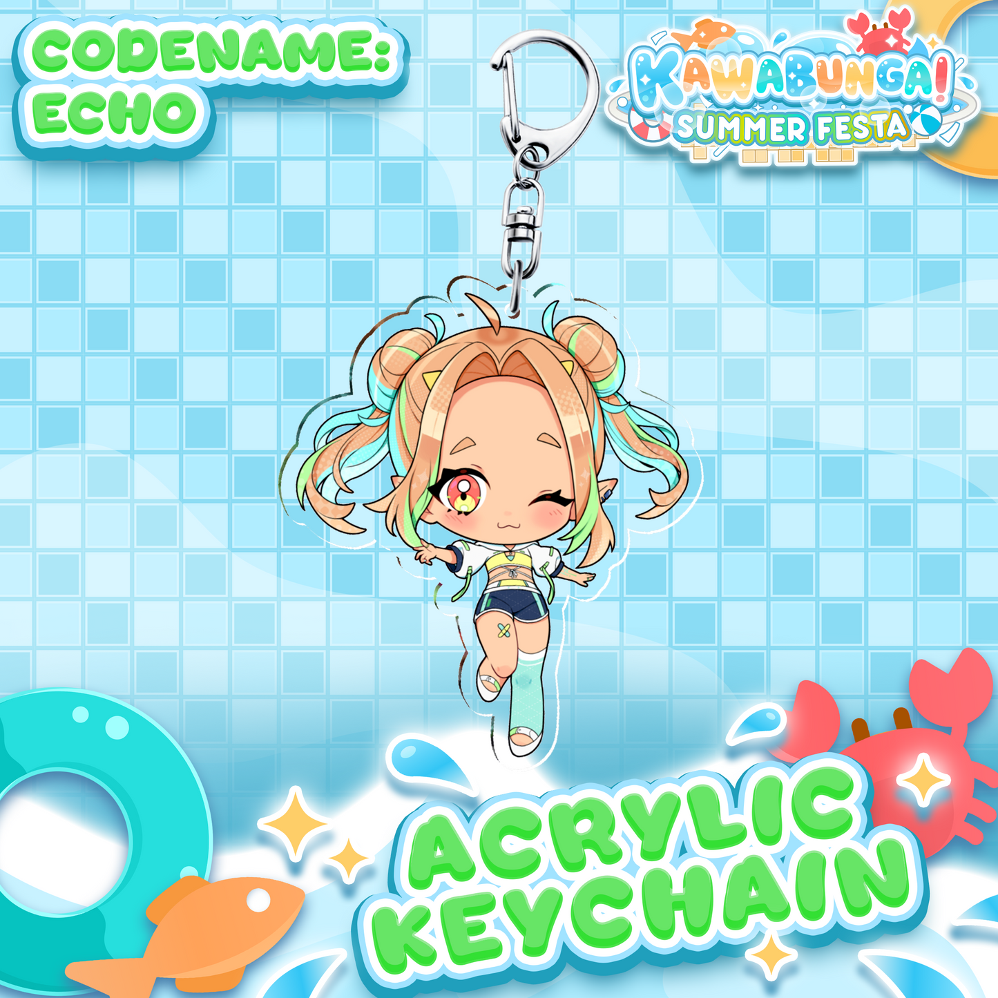 Codename: Echo : Kawabunga Keychain