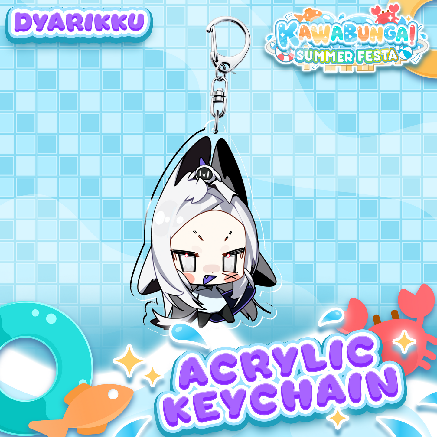 Rikku : Kawabunga Keychain