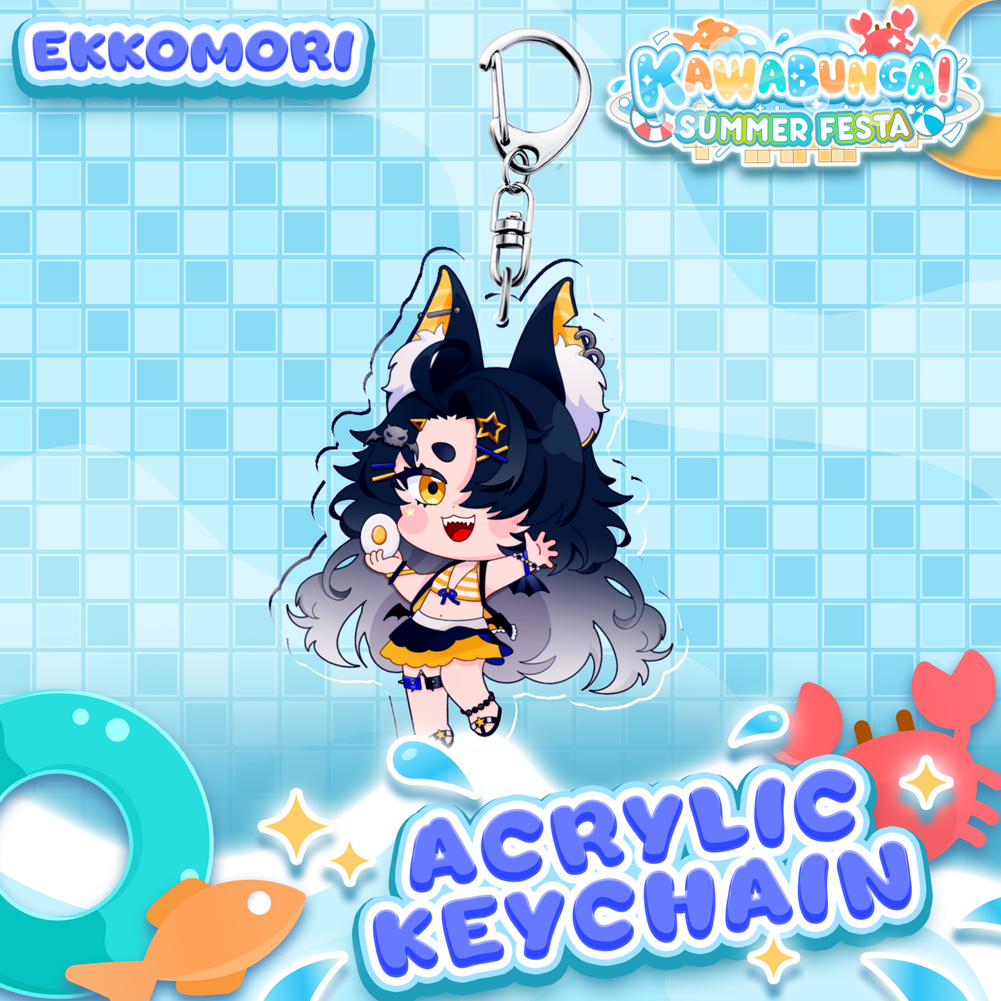 Ekkomori : Kawabunga Keychain