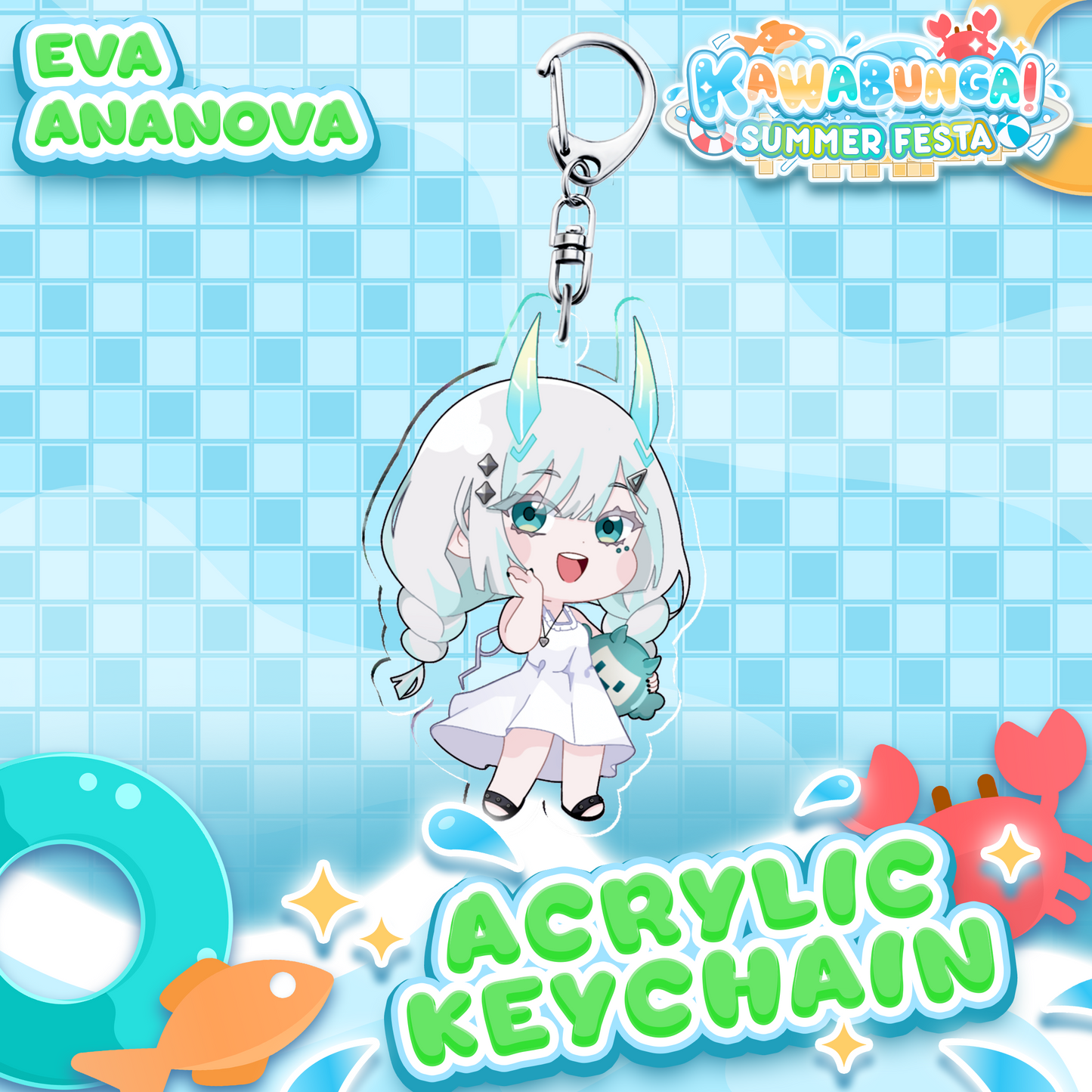Eva Ananova : Kawabunga Keychain