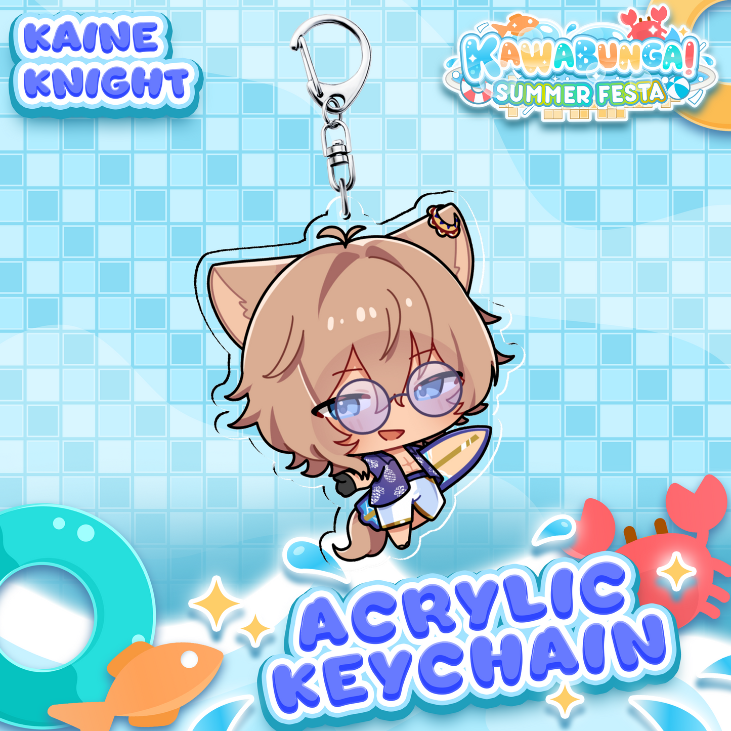 Kaine Knight : Kawabunga Keychain