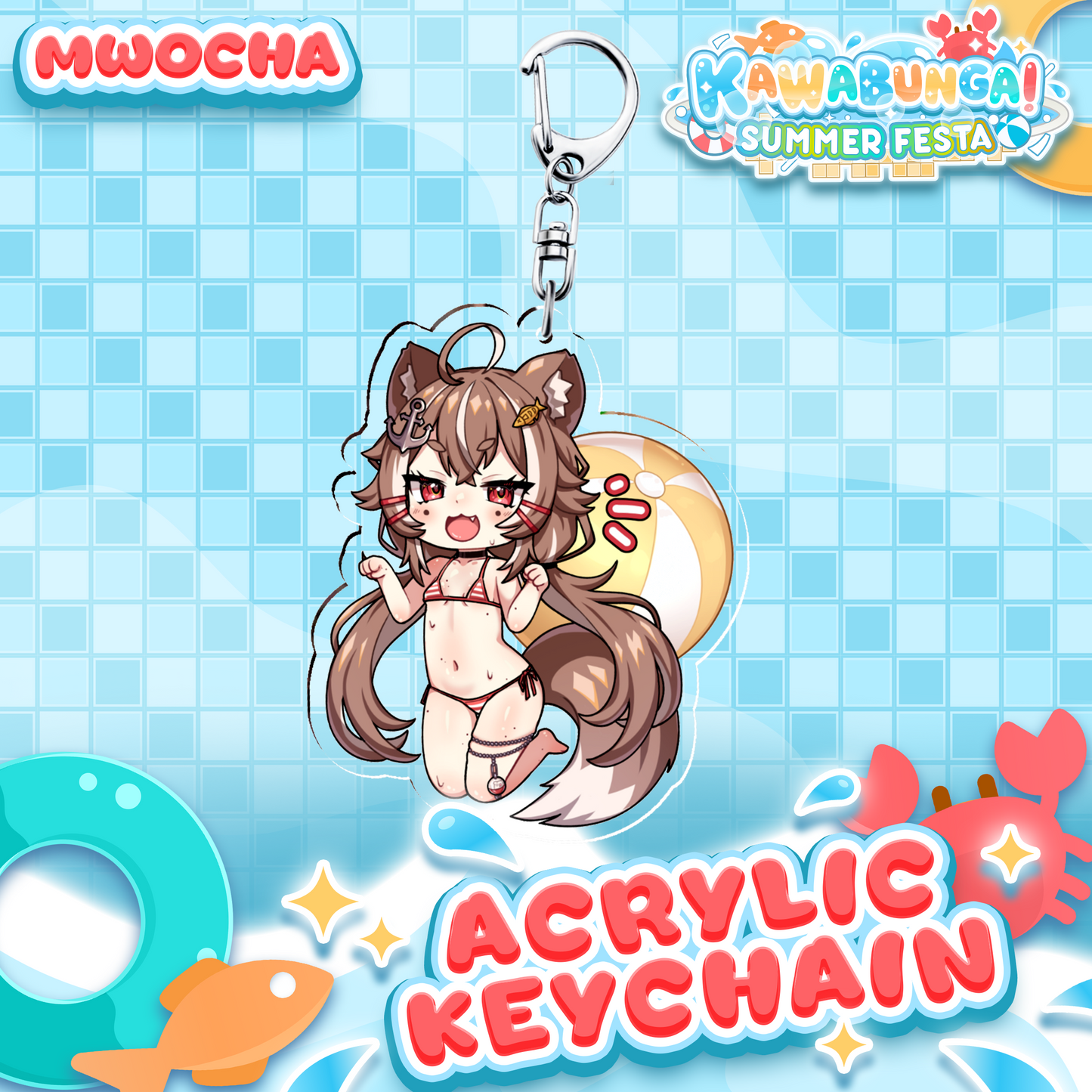 Mwocha : Kawabunga Keychain