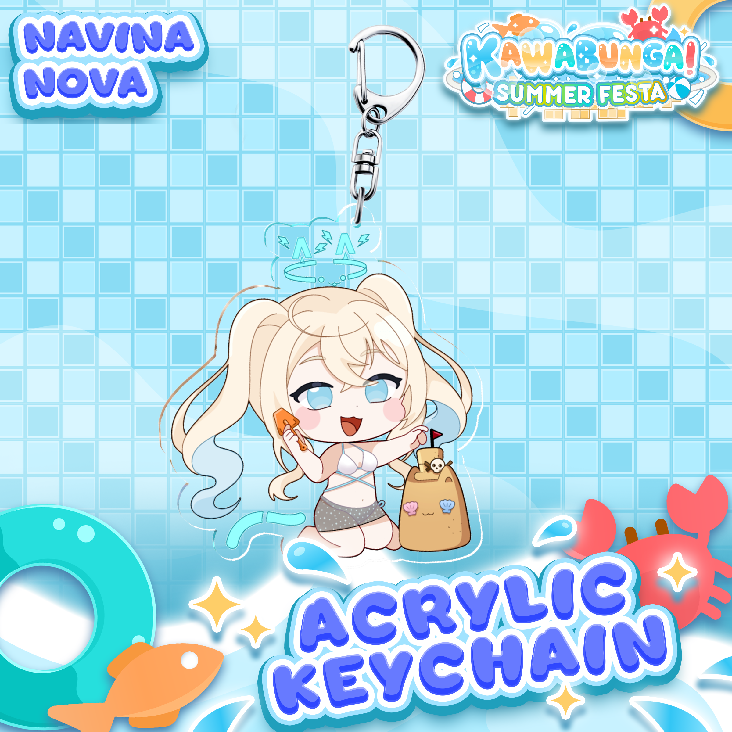 tanto cuore card sleeves Navina Nova : Kawabunga Keychain Ship to Me