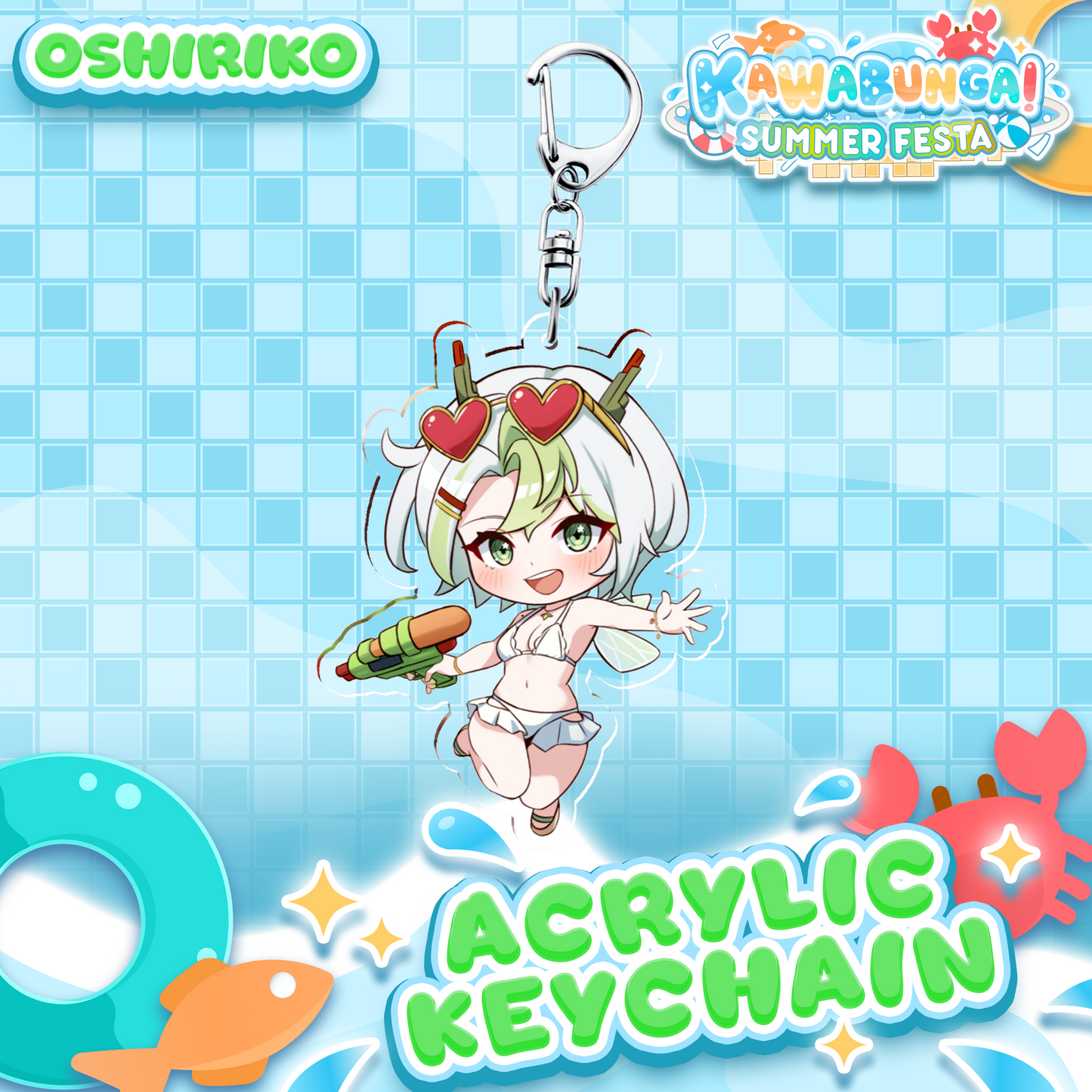 Oshiriko : Kawabunga Keychain
