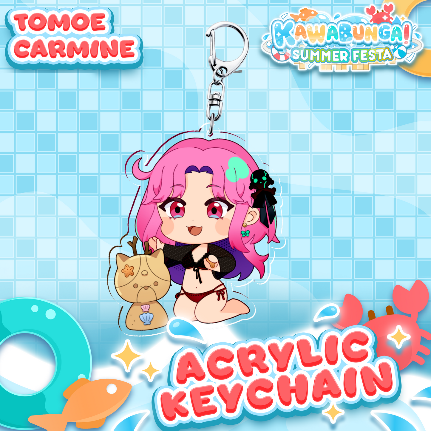 Tomoe Carmine : Kawabunga Keychain