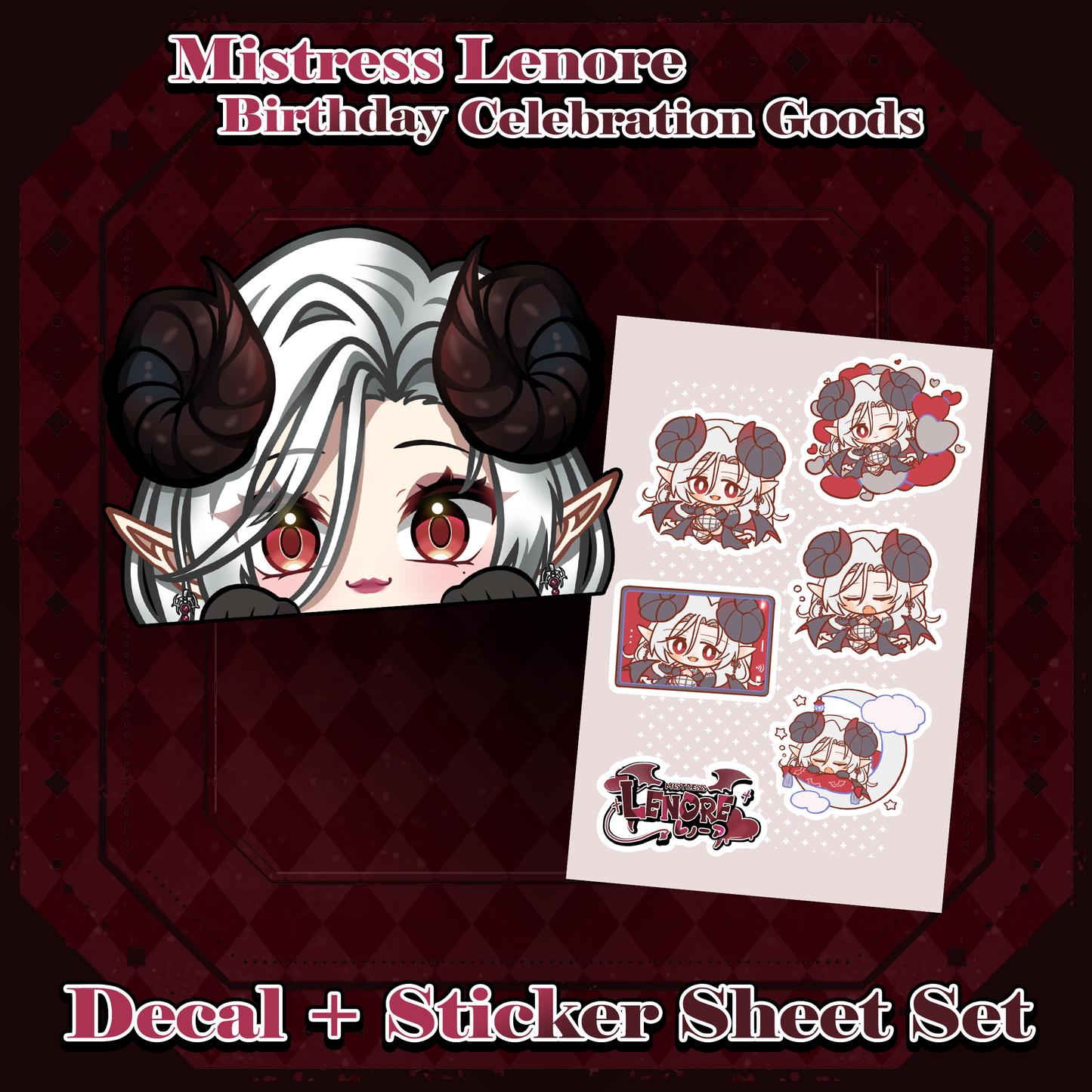 Mistress Lenore : Decal & Sticker Sheet Set