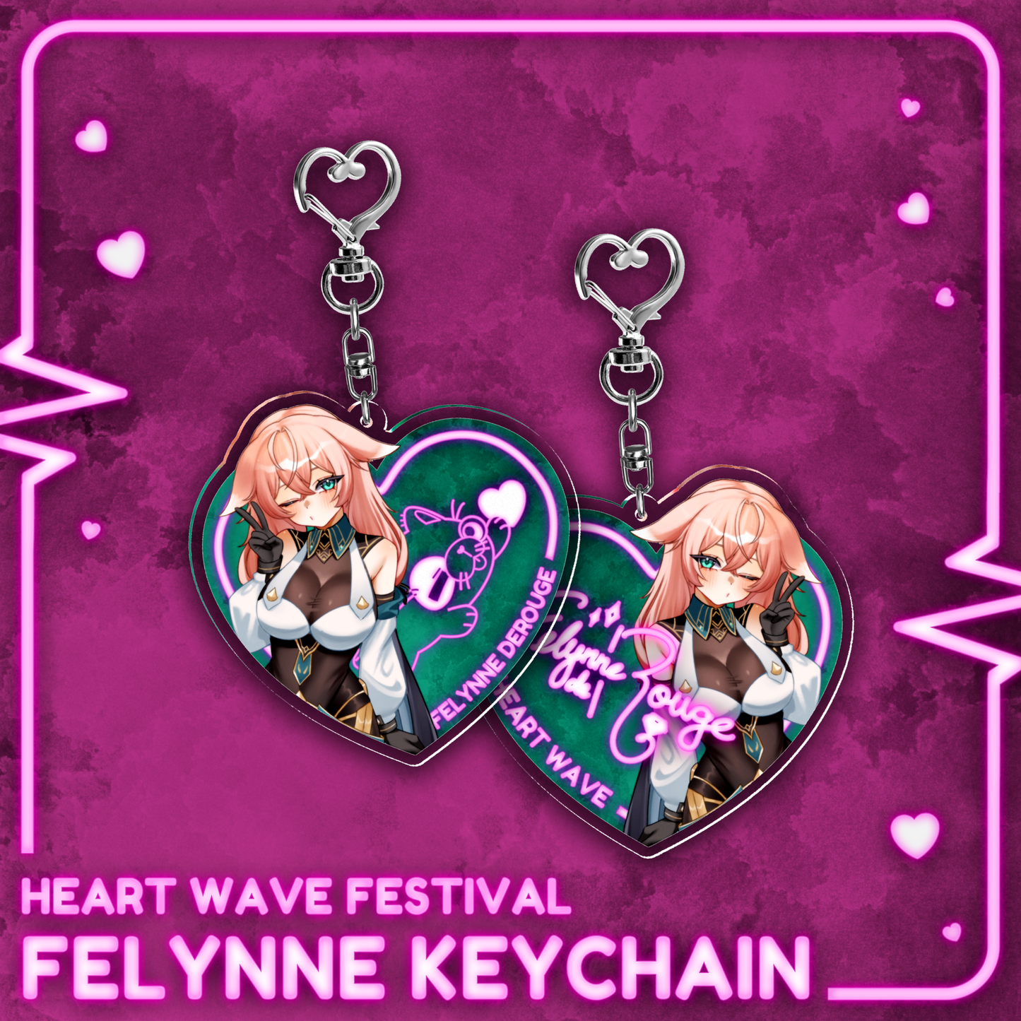 Felynne deRouge : HeartWAVE Keychain