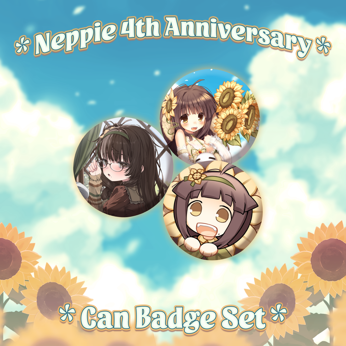 Neppie Nep : Can Badge Set