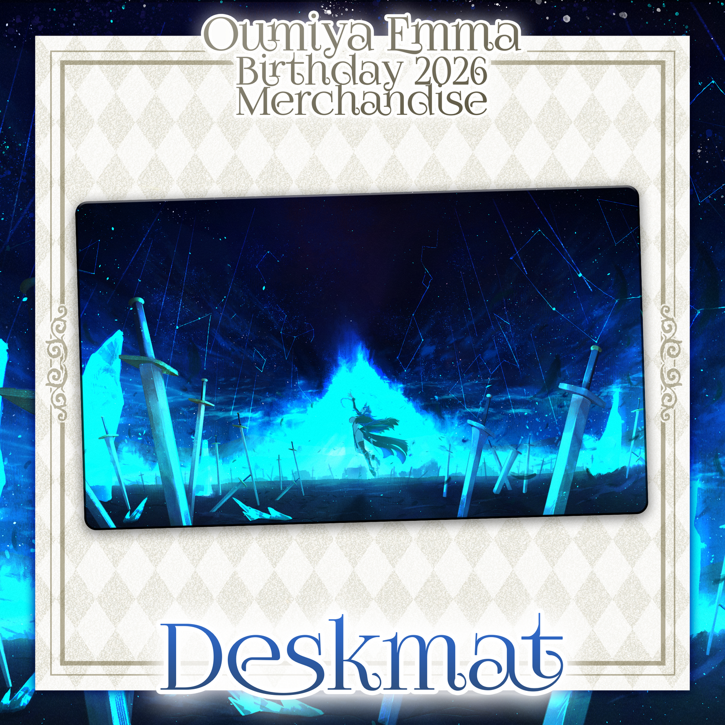Oumiya Emma : 35x60cm Deskmat