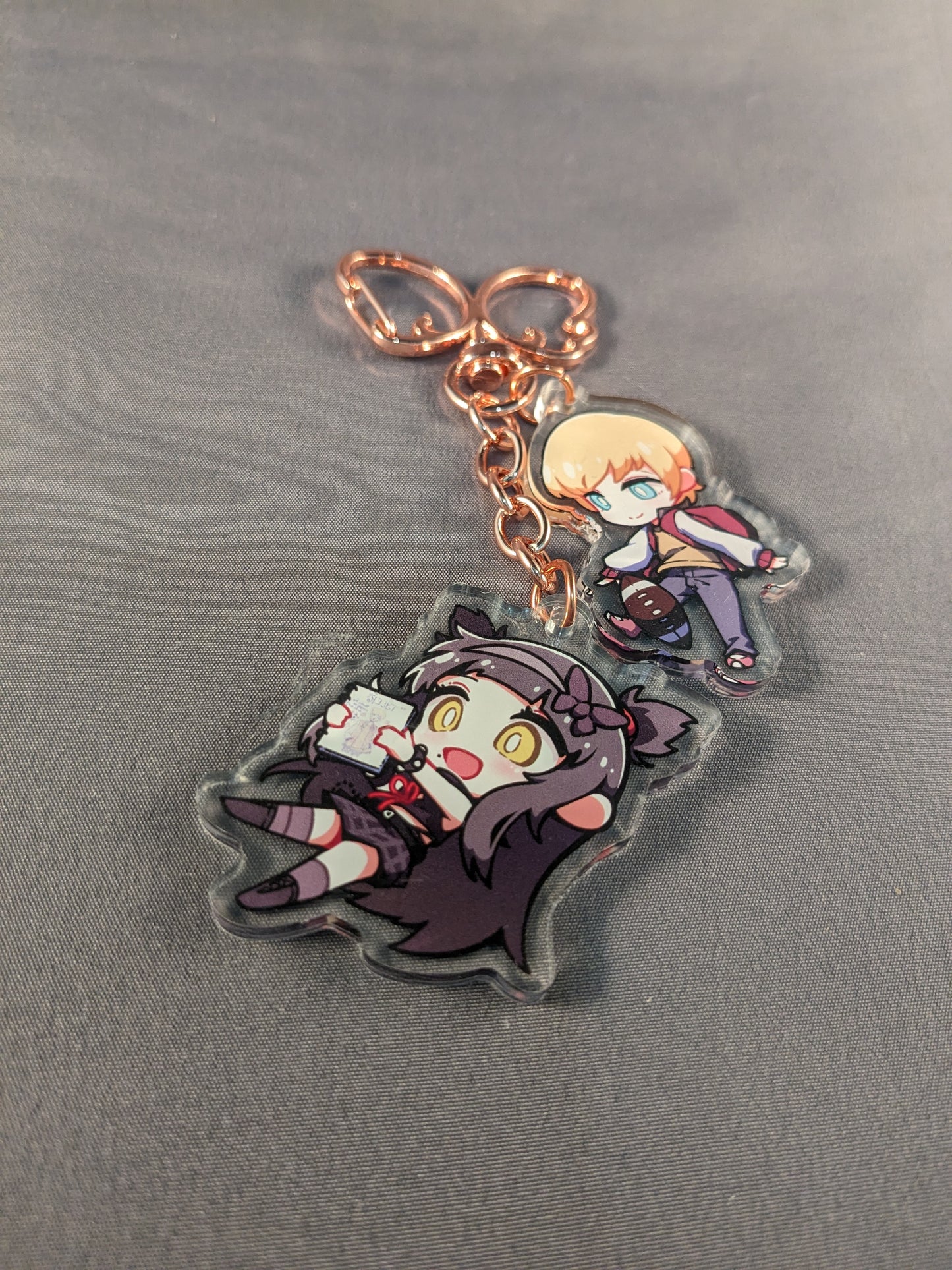 Goth Girl and The Jock : Acrylic Linking Keychain