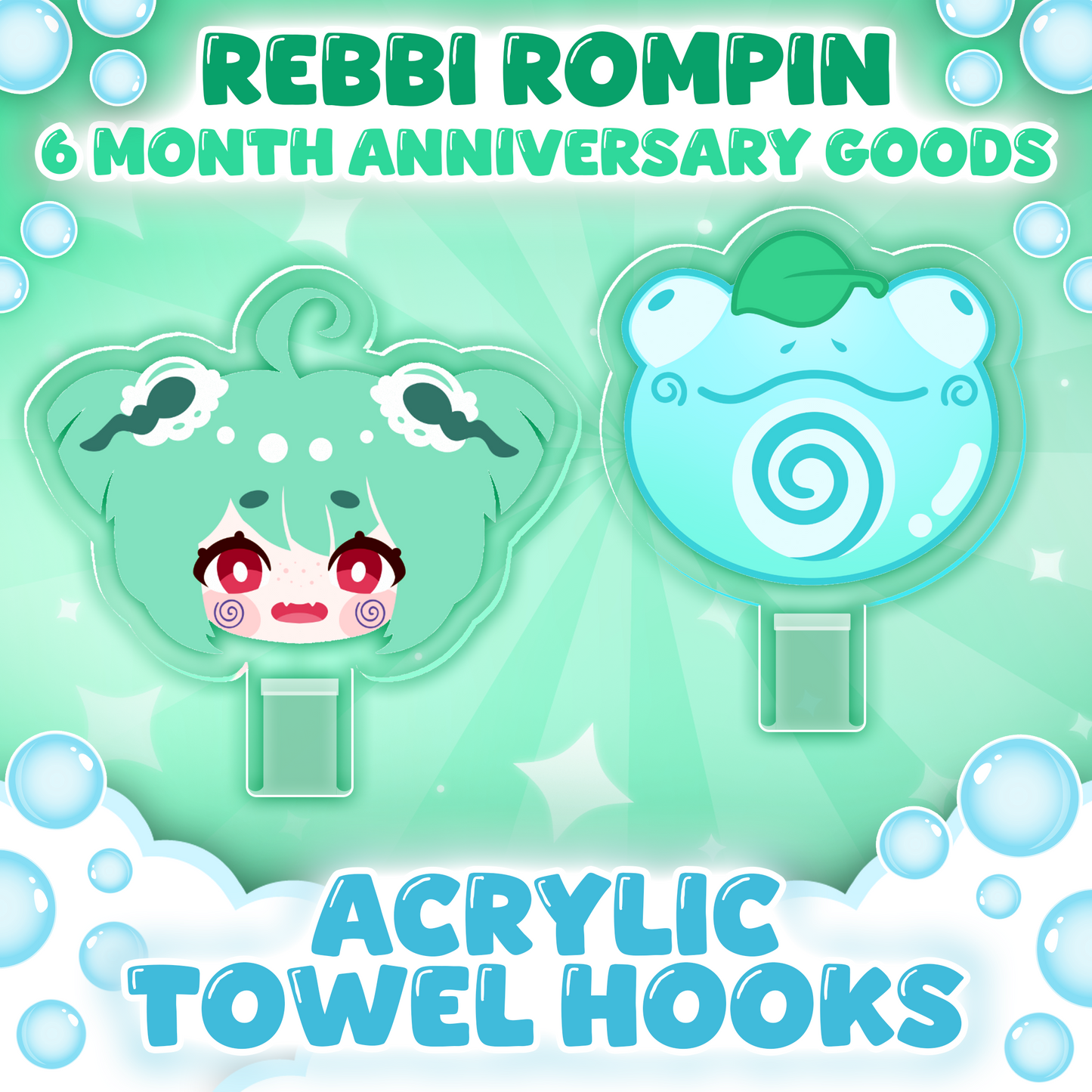 Rebbi Rompin : Acrylic Towel Hooks