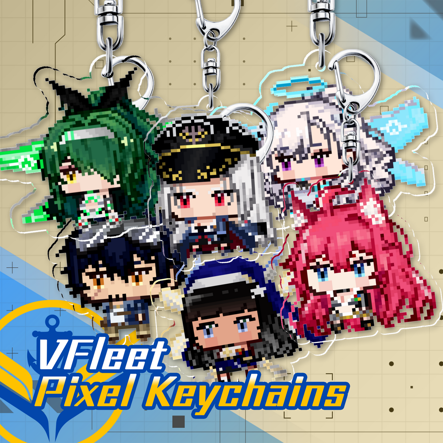 VFleet Project : Little Pixel Acrylic Keychains