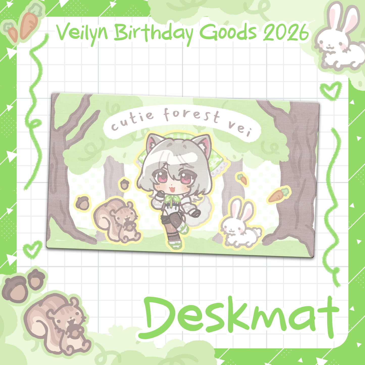 Veilyn : 35x60cm Deskmat