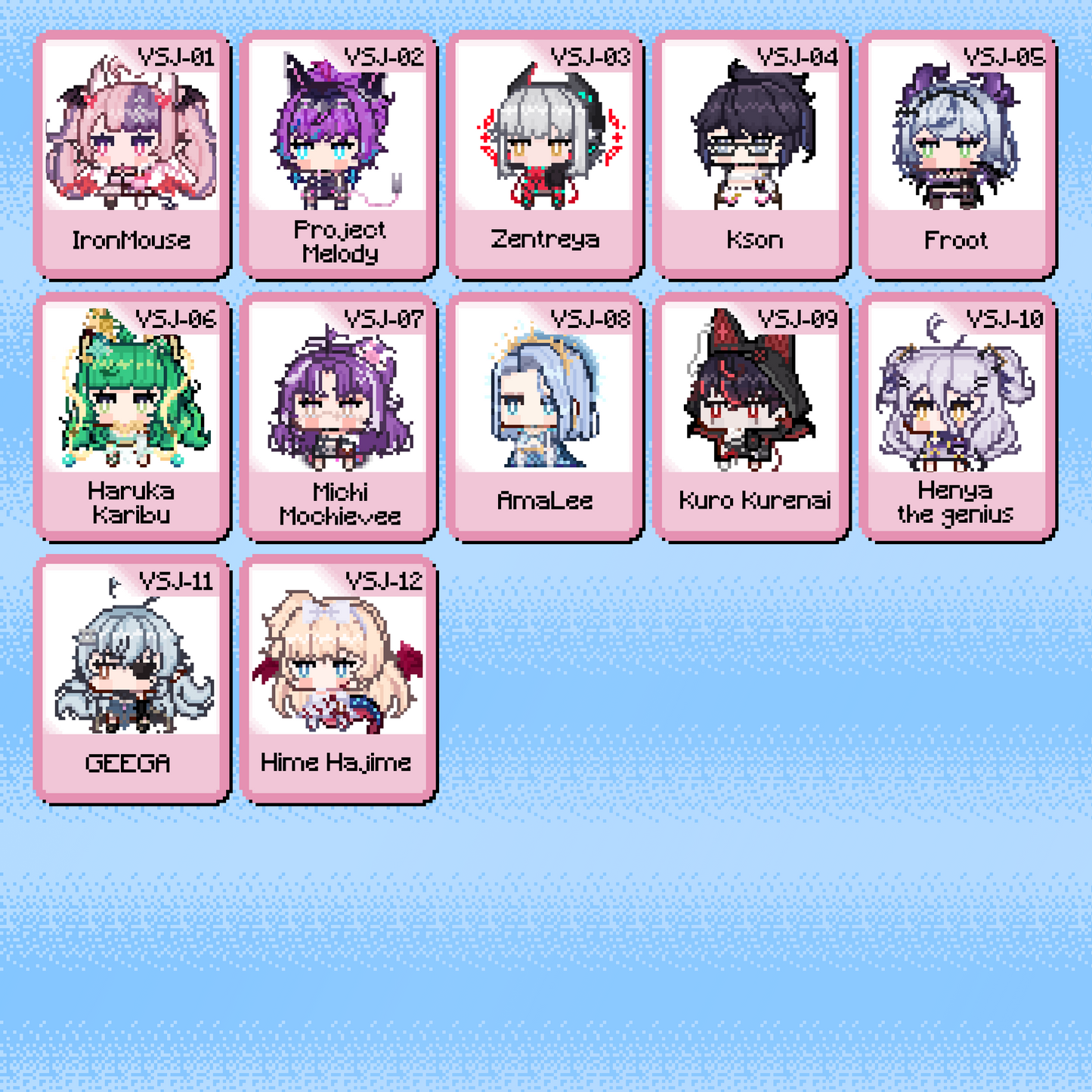 VSJ : Little Pixel Keychains