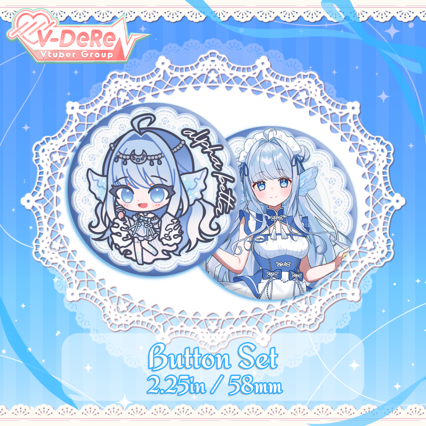 Alpha Betta : Maid Button Set