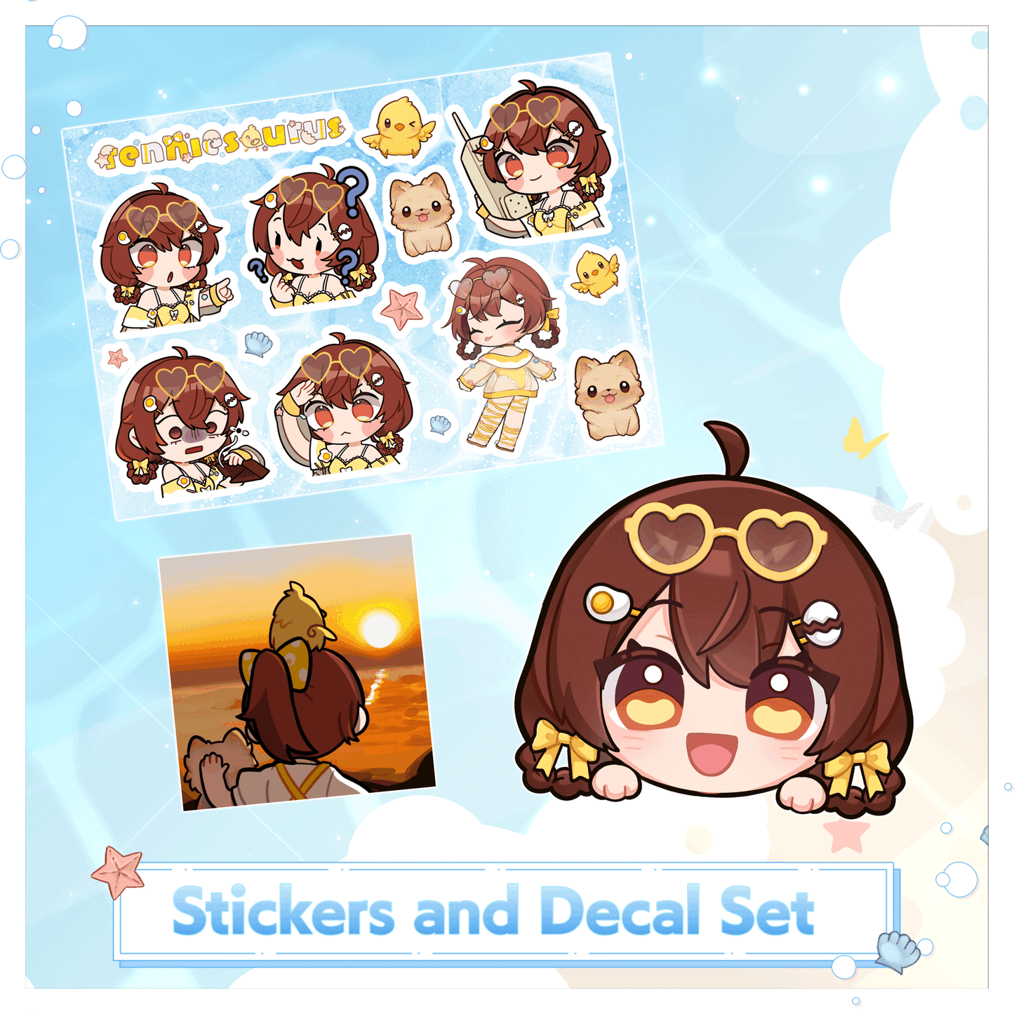 renniesaurus : Sticker and Decal Set