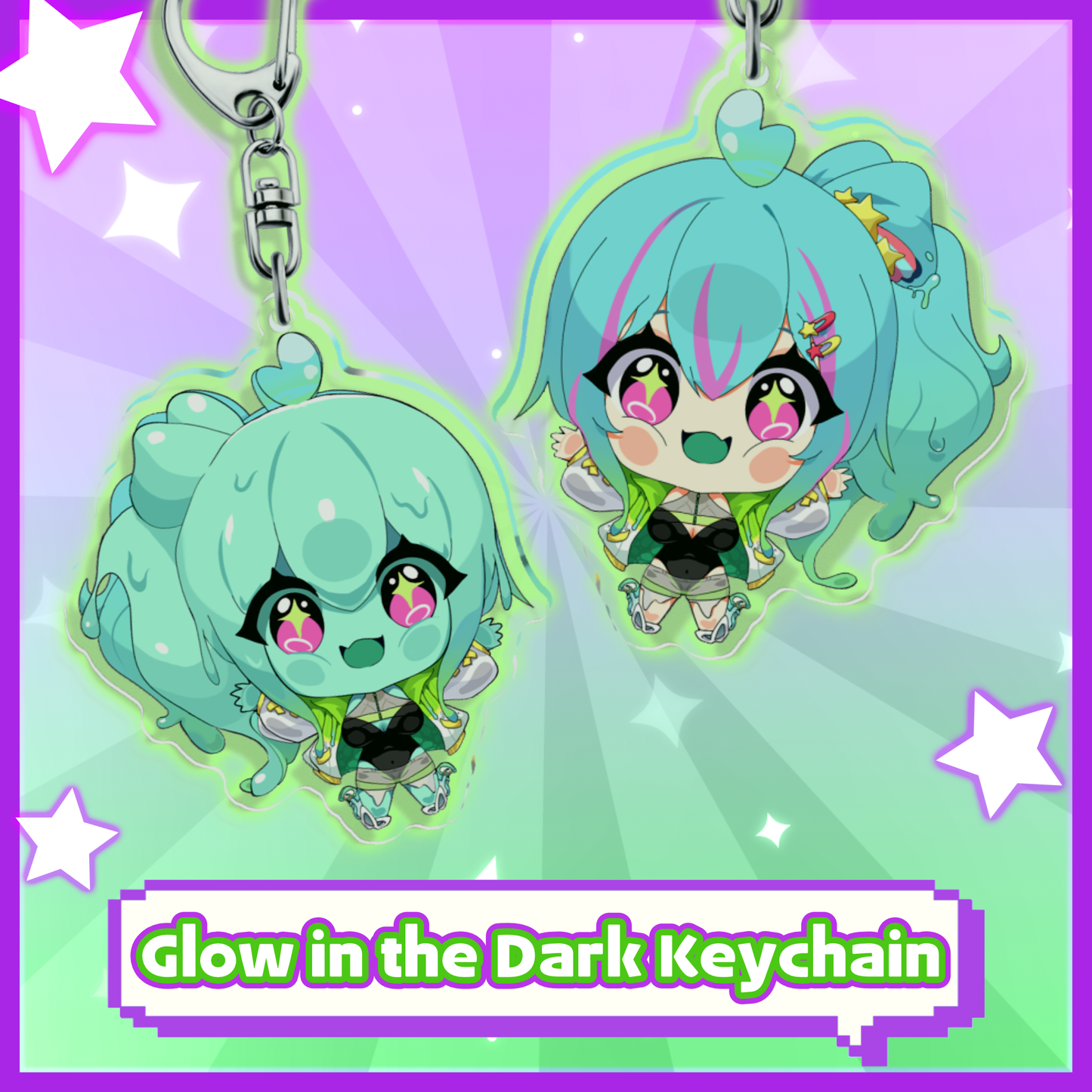 PiaPi UFO : Glow in the Dark Acrylic Keychain