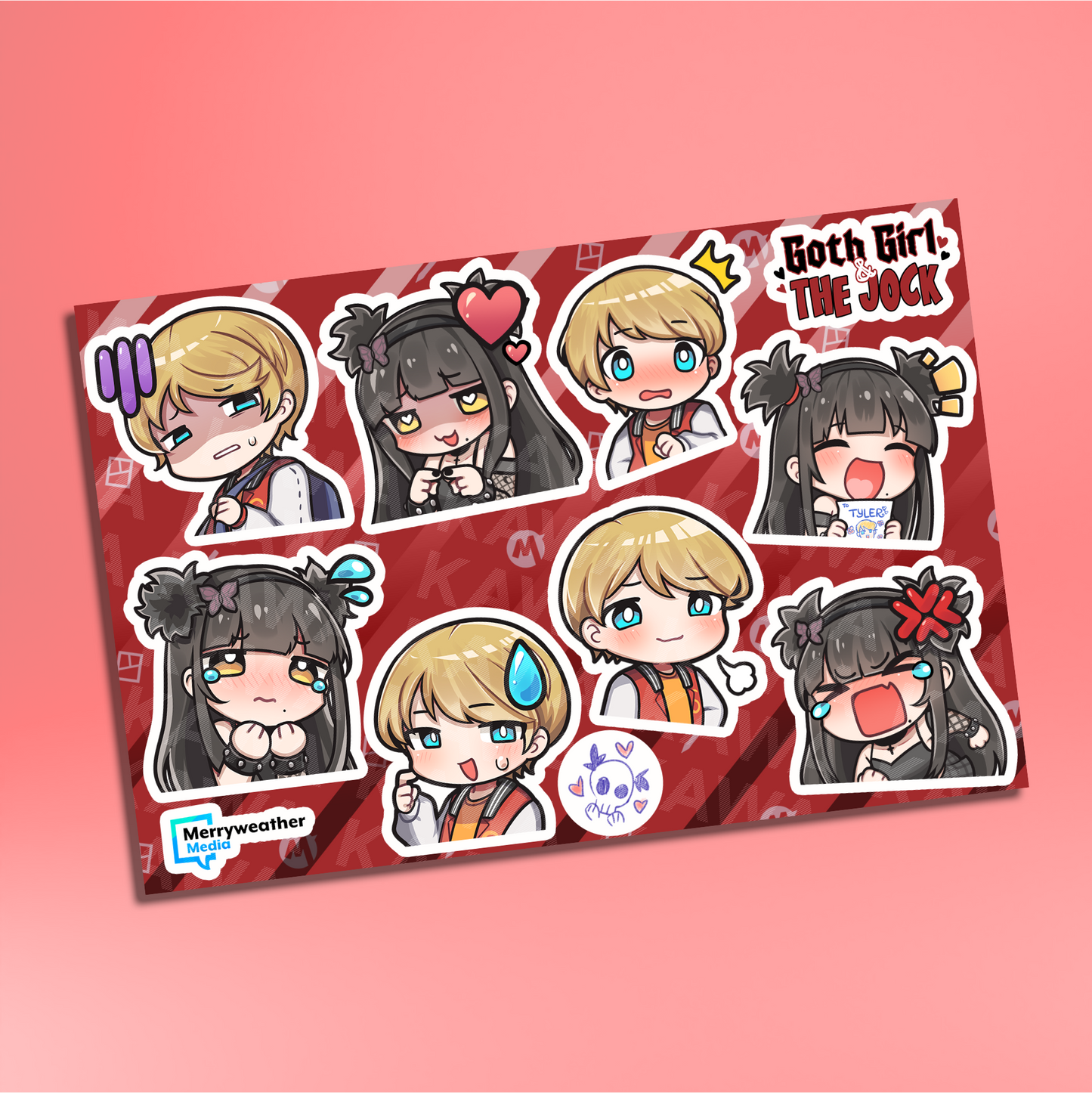 Goth Girl and The Jock : Decal + Sticker Bundle