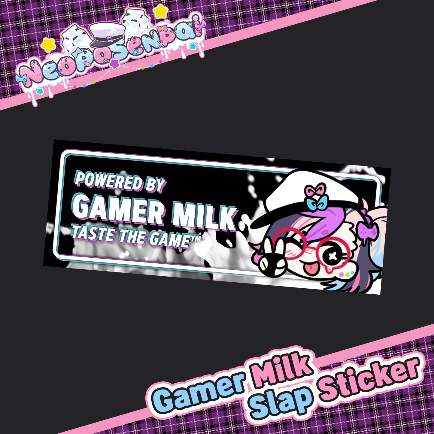 Neoposenpai : Gamer Milk Slap Sticker