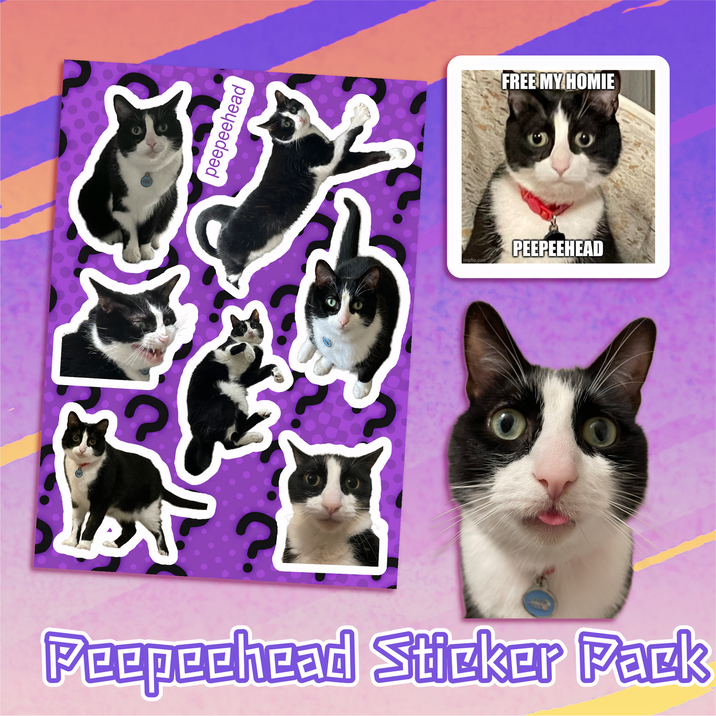 Grape : peepeecat Sticker Pack