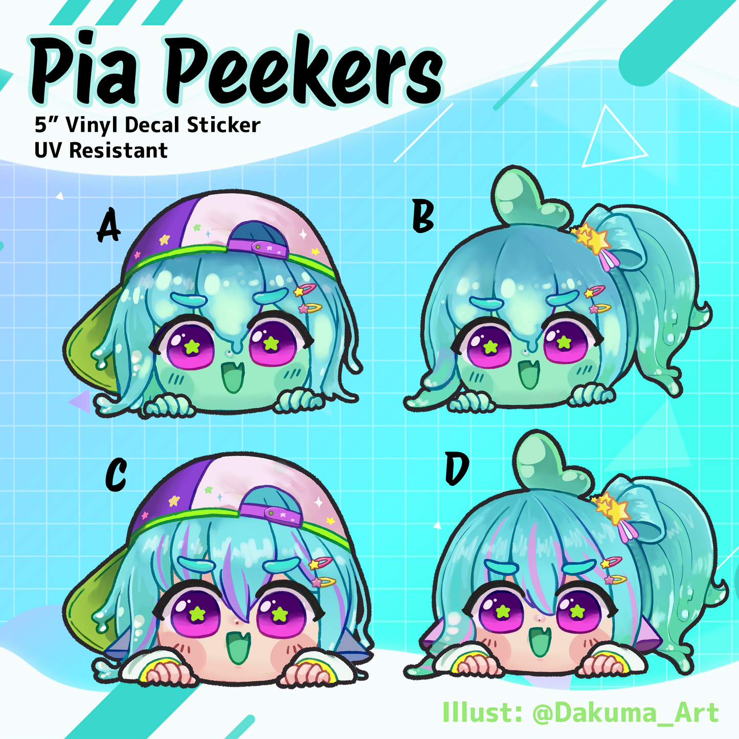 PiaPi UFO : 3 Years - Peeker Decals