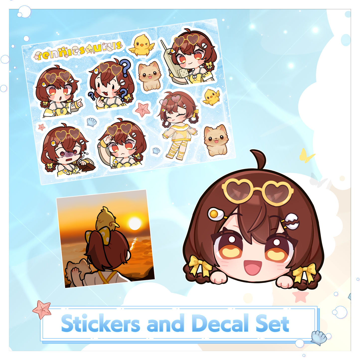 renniesaurus : Sticker and Decal Set