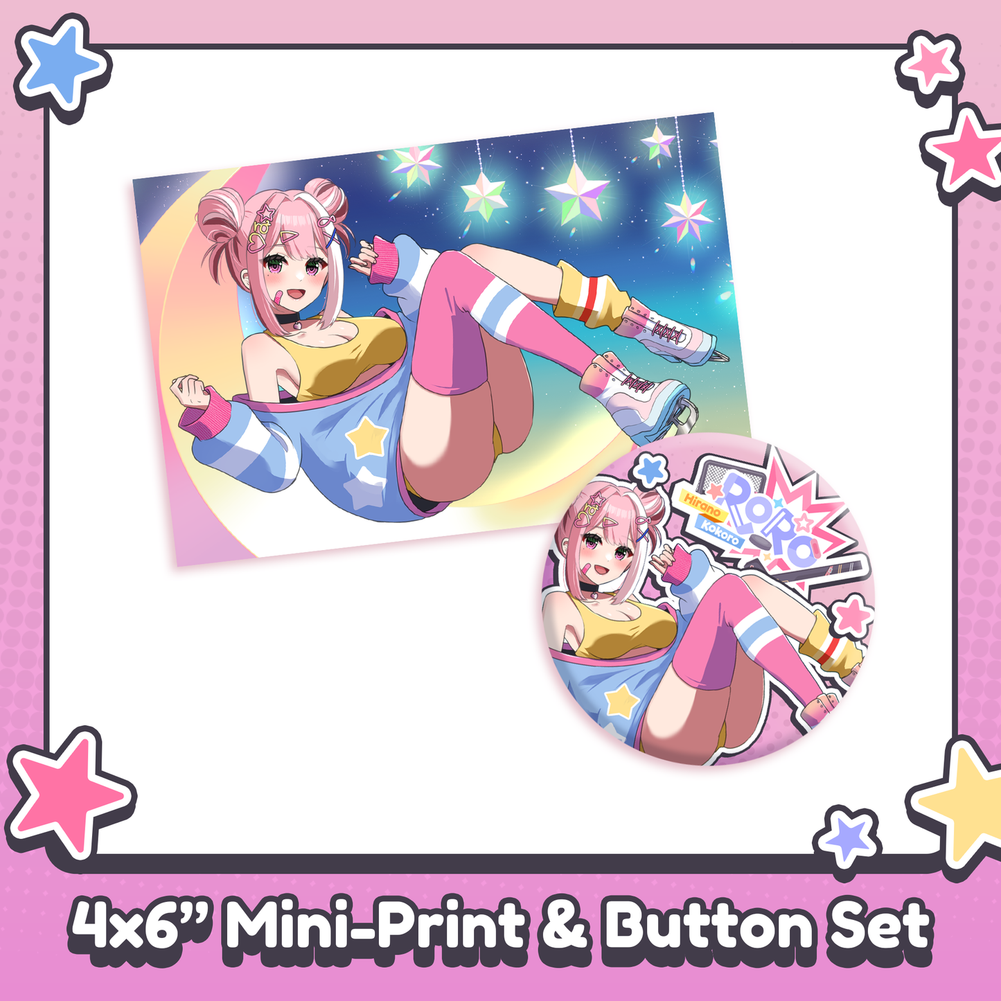 Roro : Mini-Print & Button Set