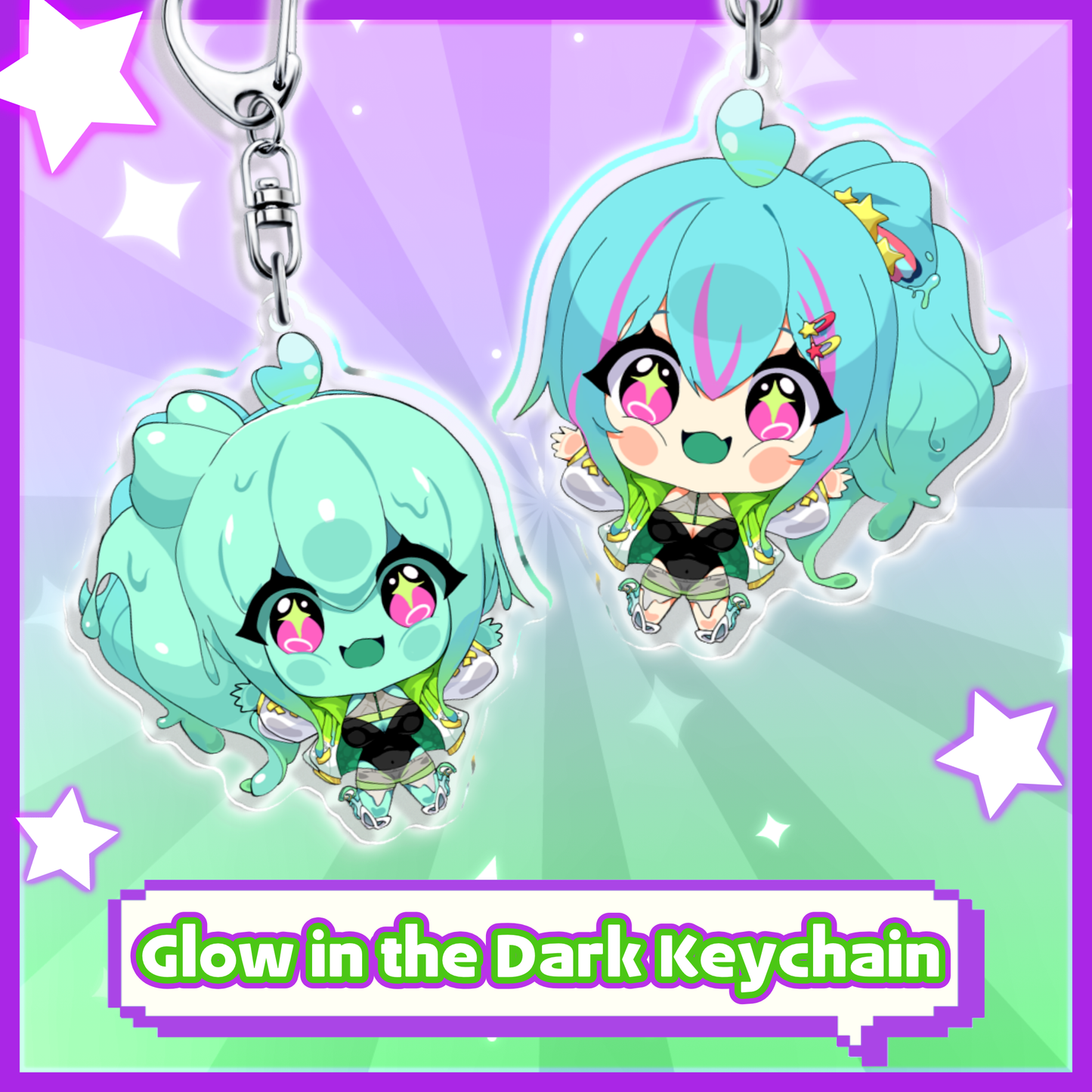 PiaPi UFO : Glow in the Dark Acrylic Keychain